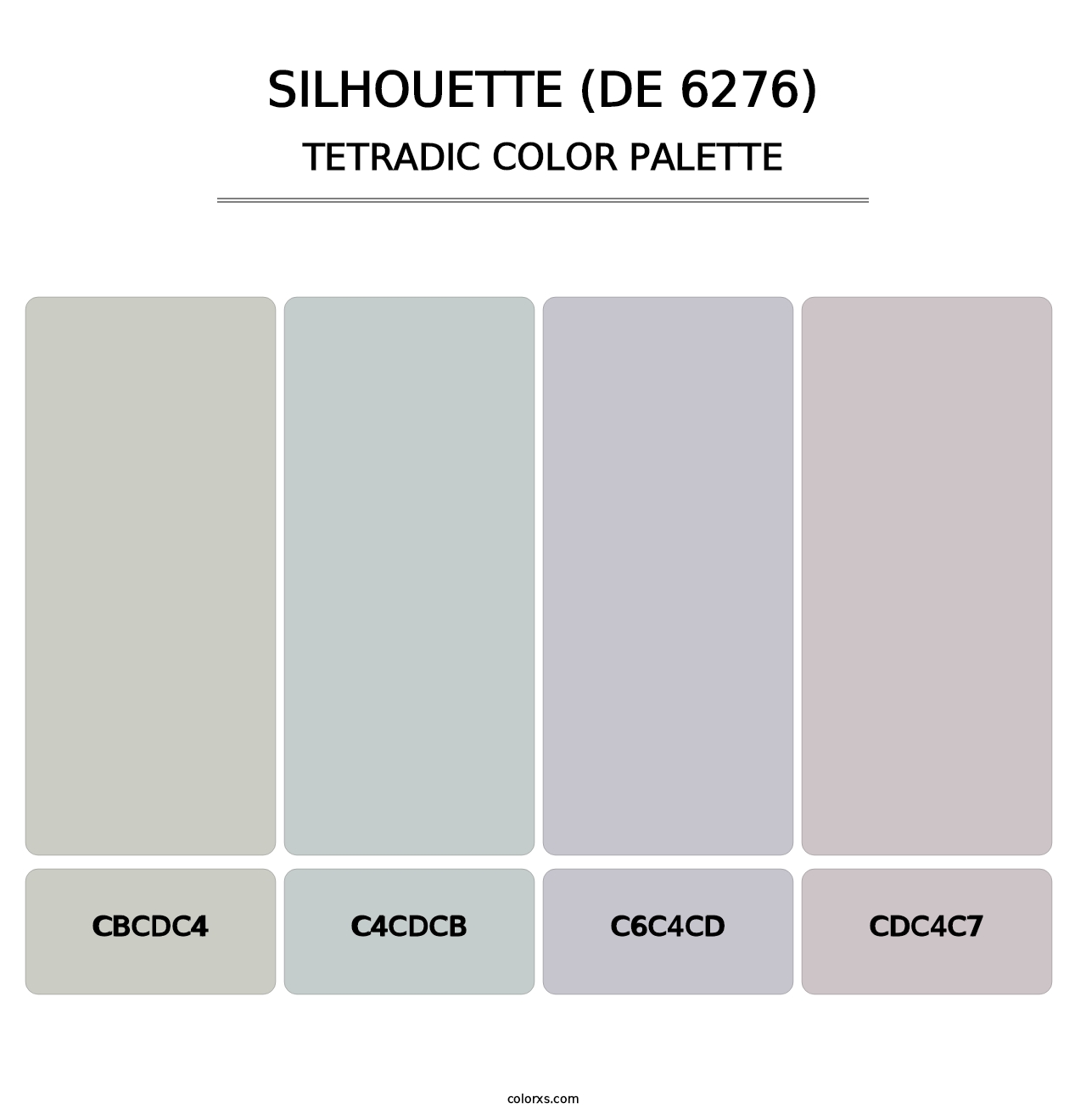 Silhouette (DE 6276) - Tetradic Color Palette