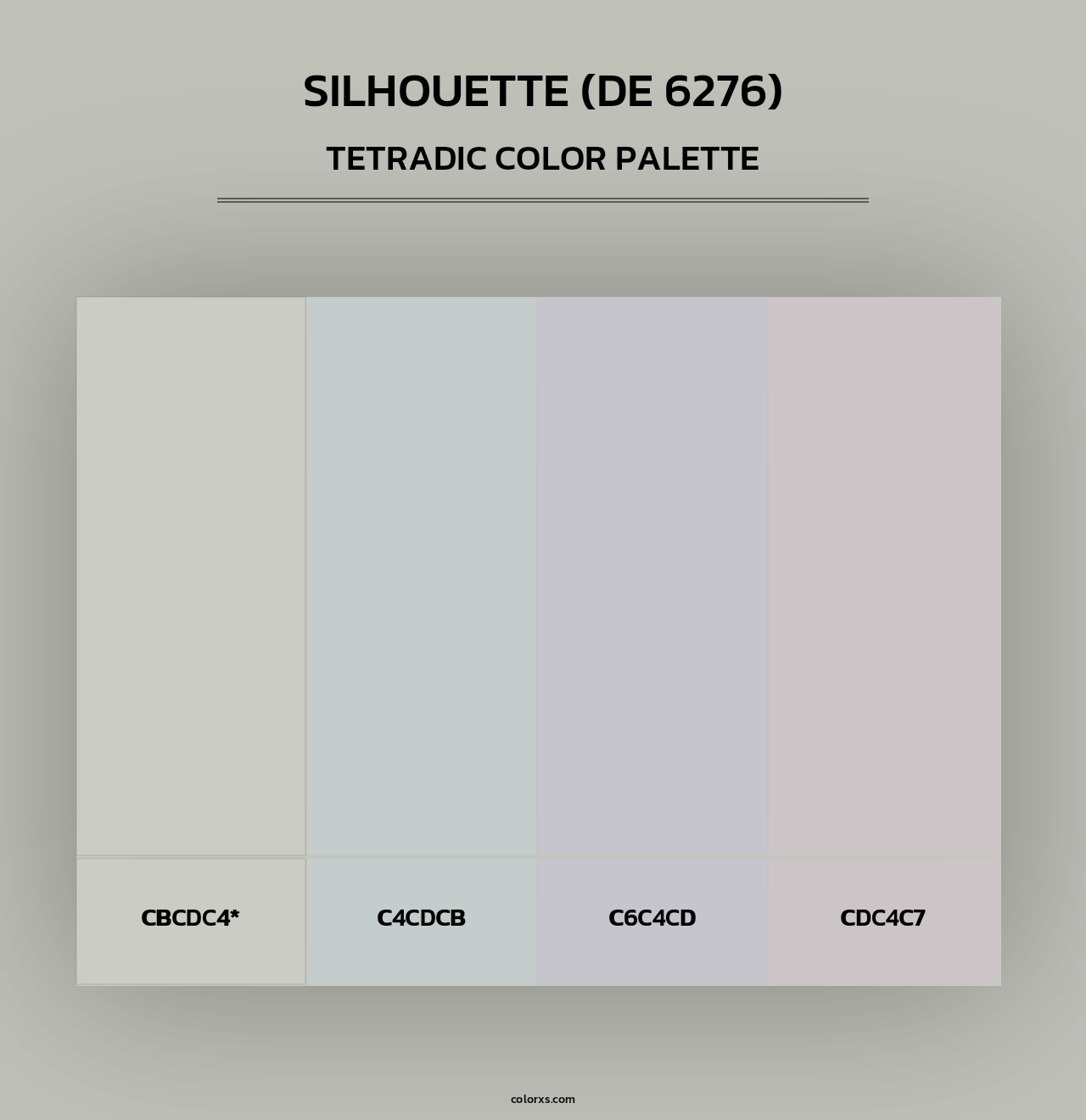 Silhouette (DE 6276) - Tetradic Color Palette