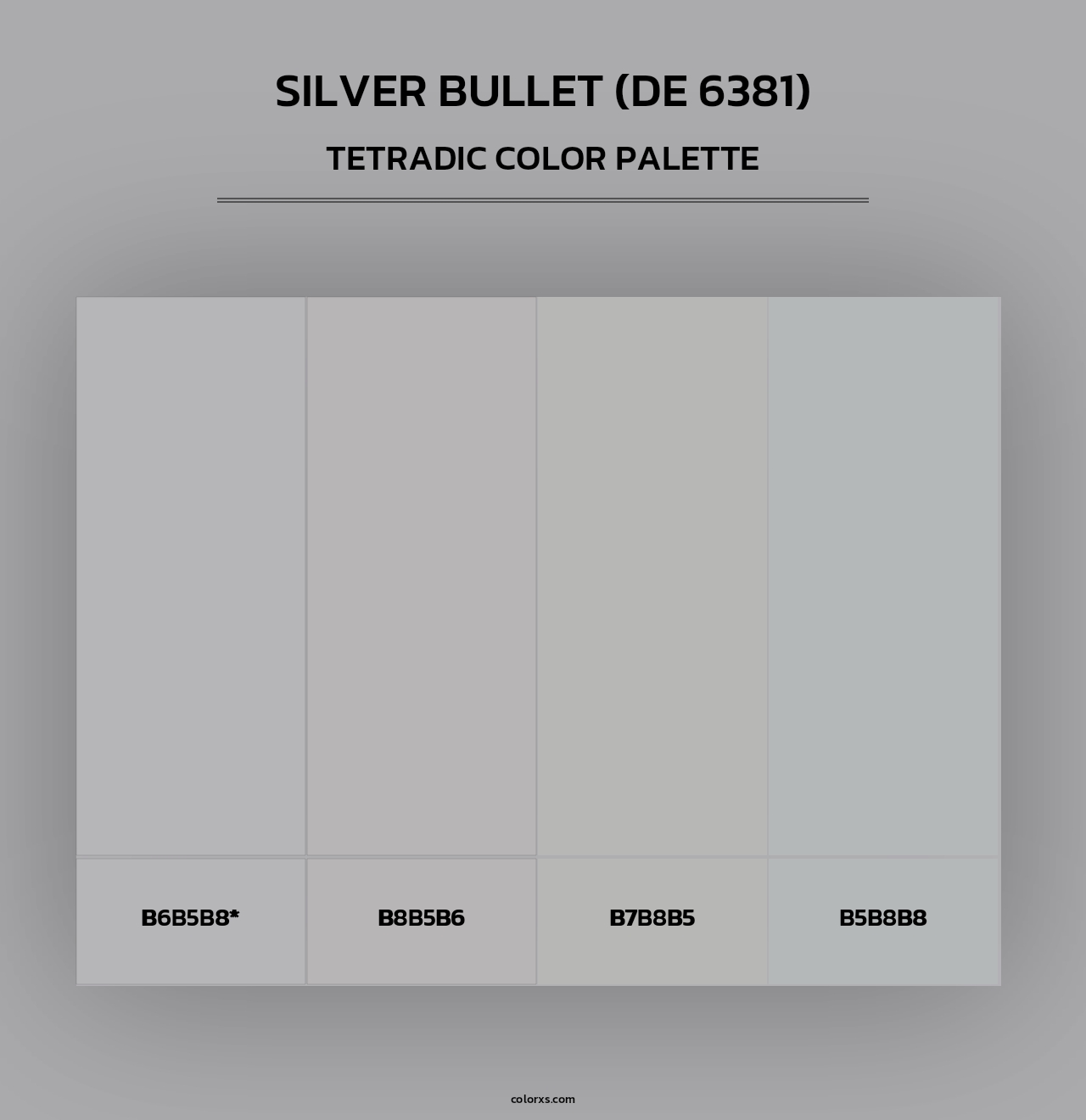 Silver Bullet (DE 6381) - Tetradic Color Palette