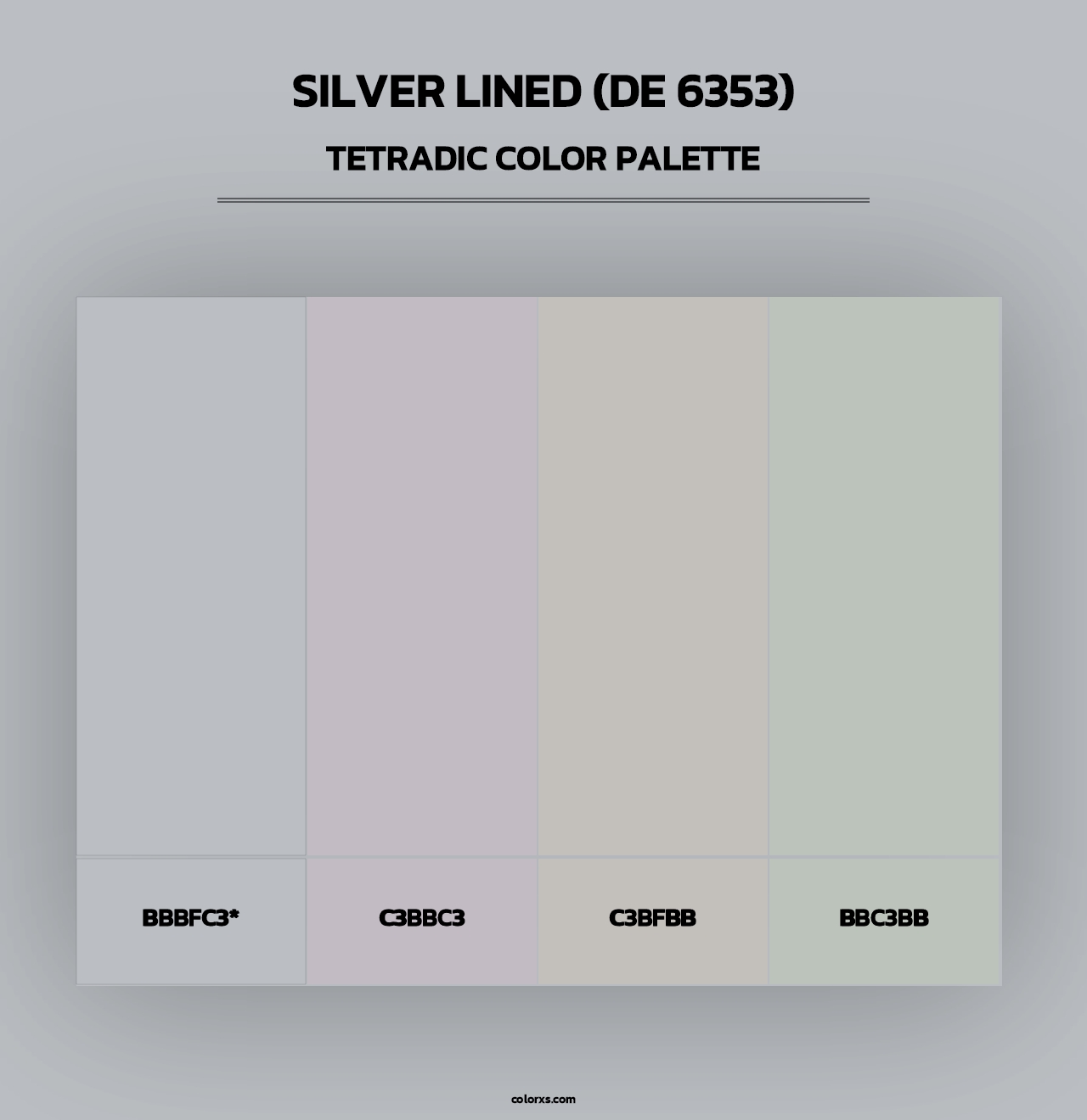 Silver Lined (DE 6353) - Tetradic Color Palette