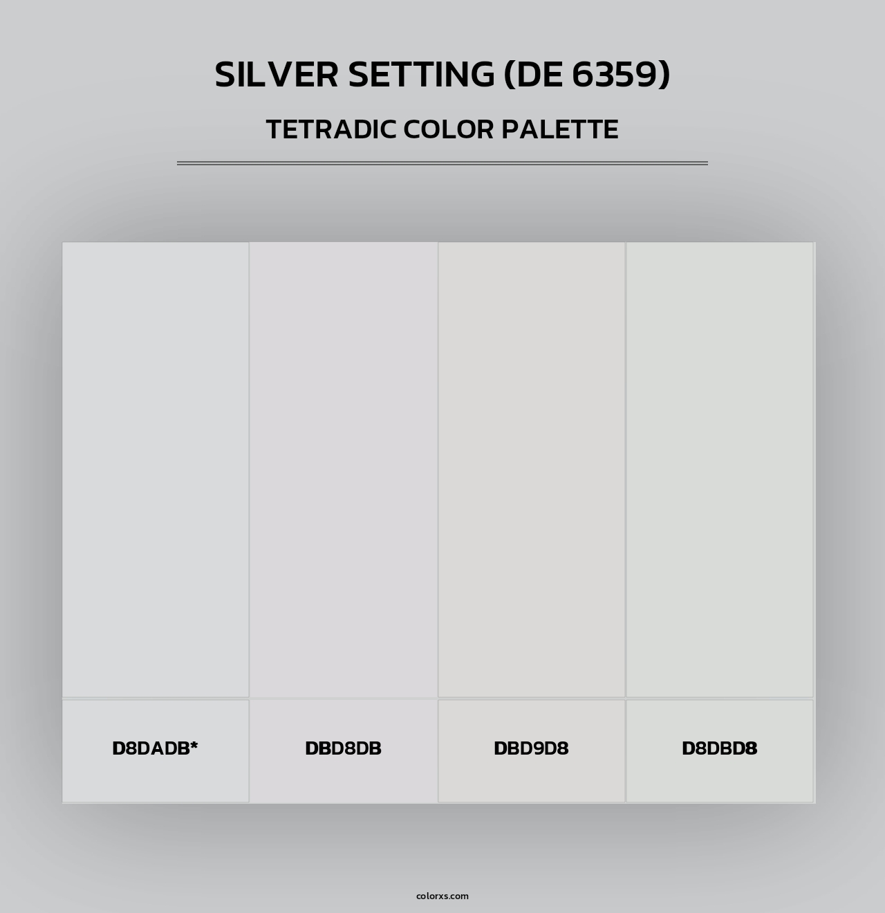 Silver Setting (DE 6359) - Tetradic Color Palette