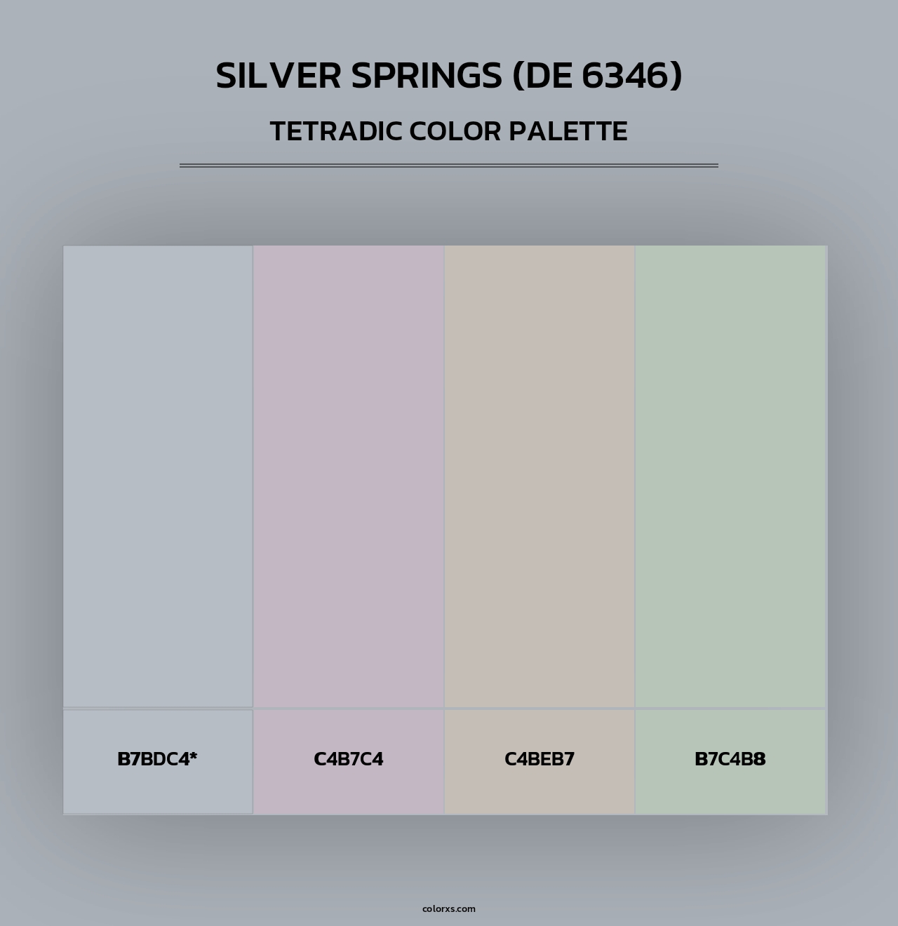 Silver Springs (DE 6346) - Tetradic Color Palette