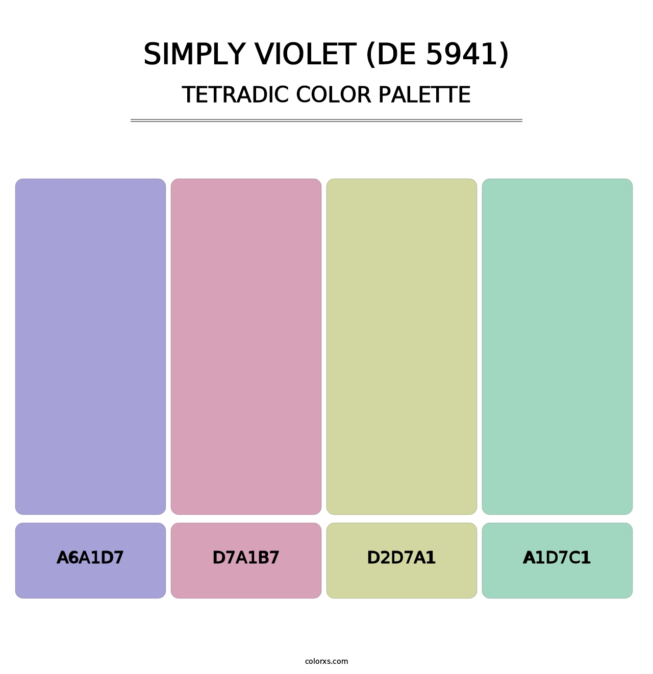 Simply Violet (DE 5941) - Tetradic Color Palette