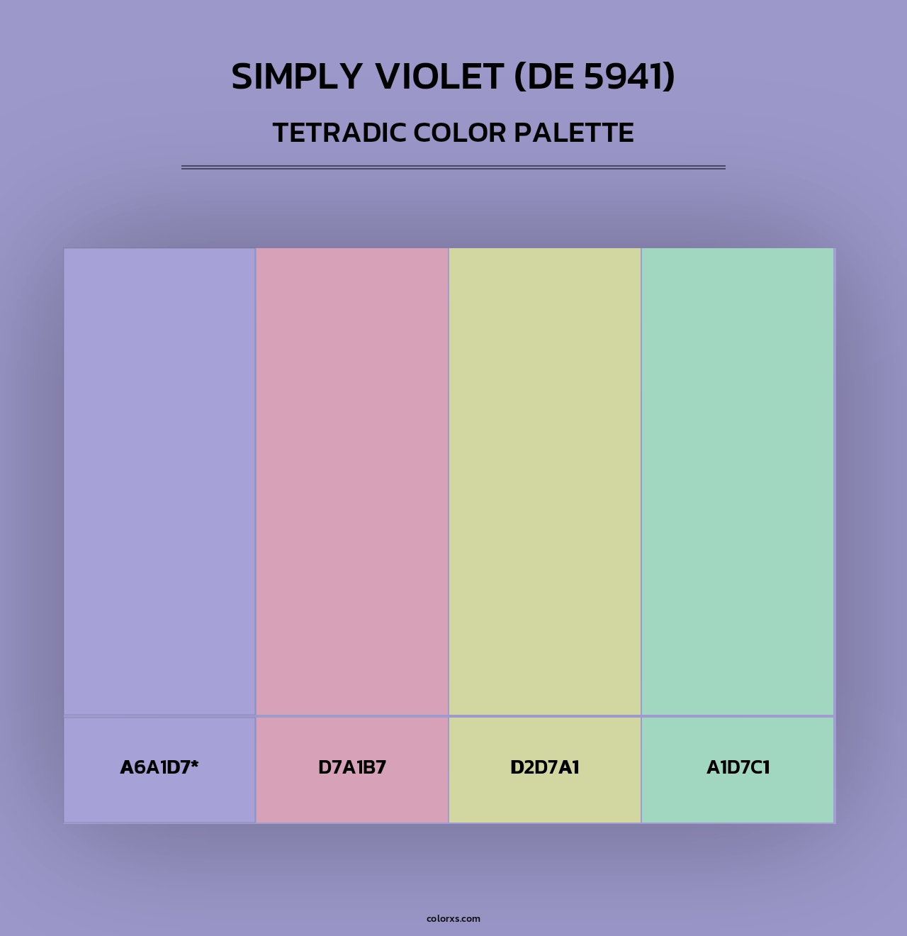 Simply Violet (DE 5941) - Tetradic Color Palette