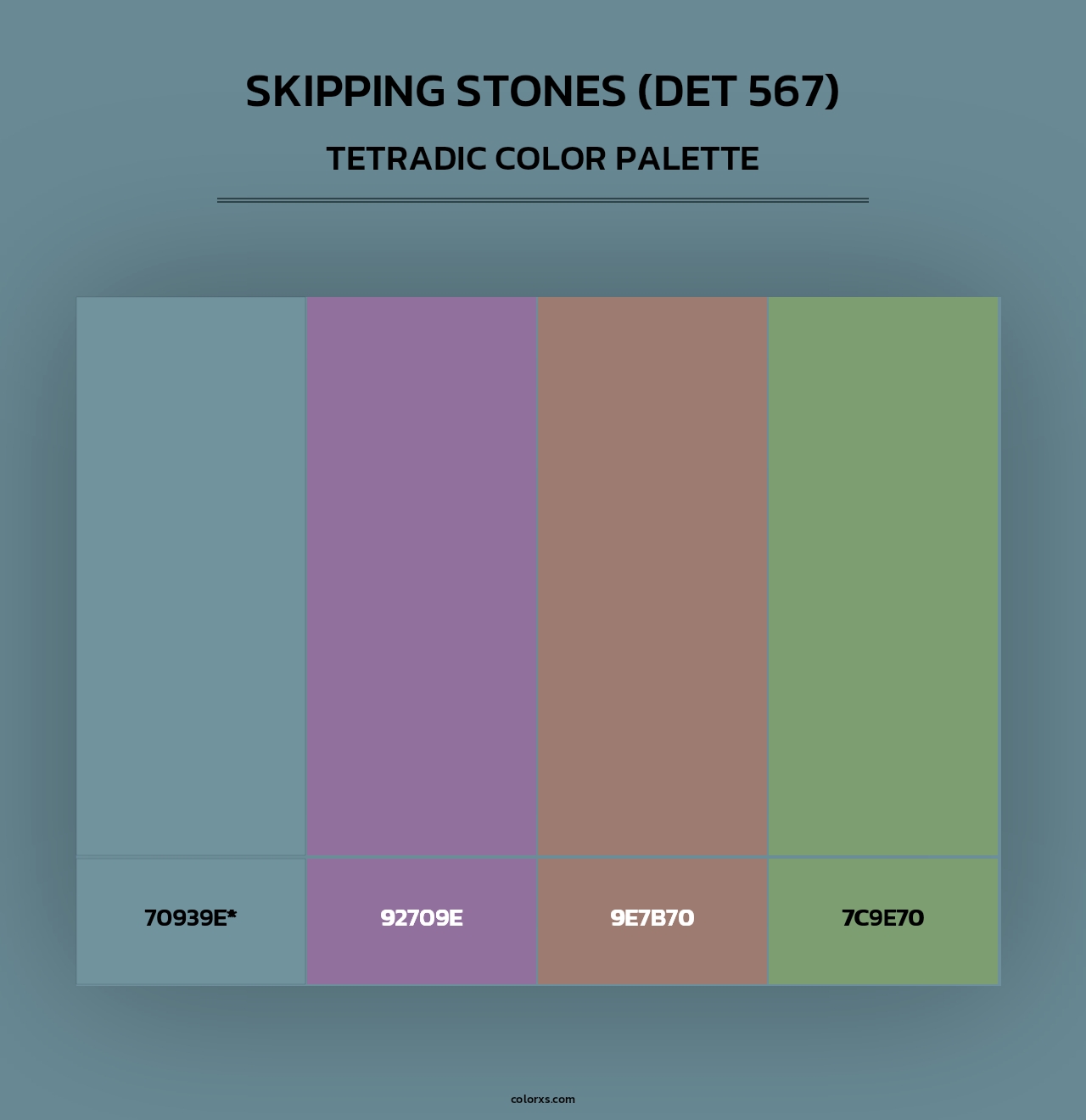 Skipping Stones (DET 567) - Tetradic Color Palette