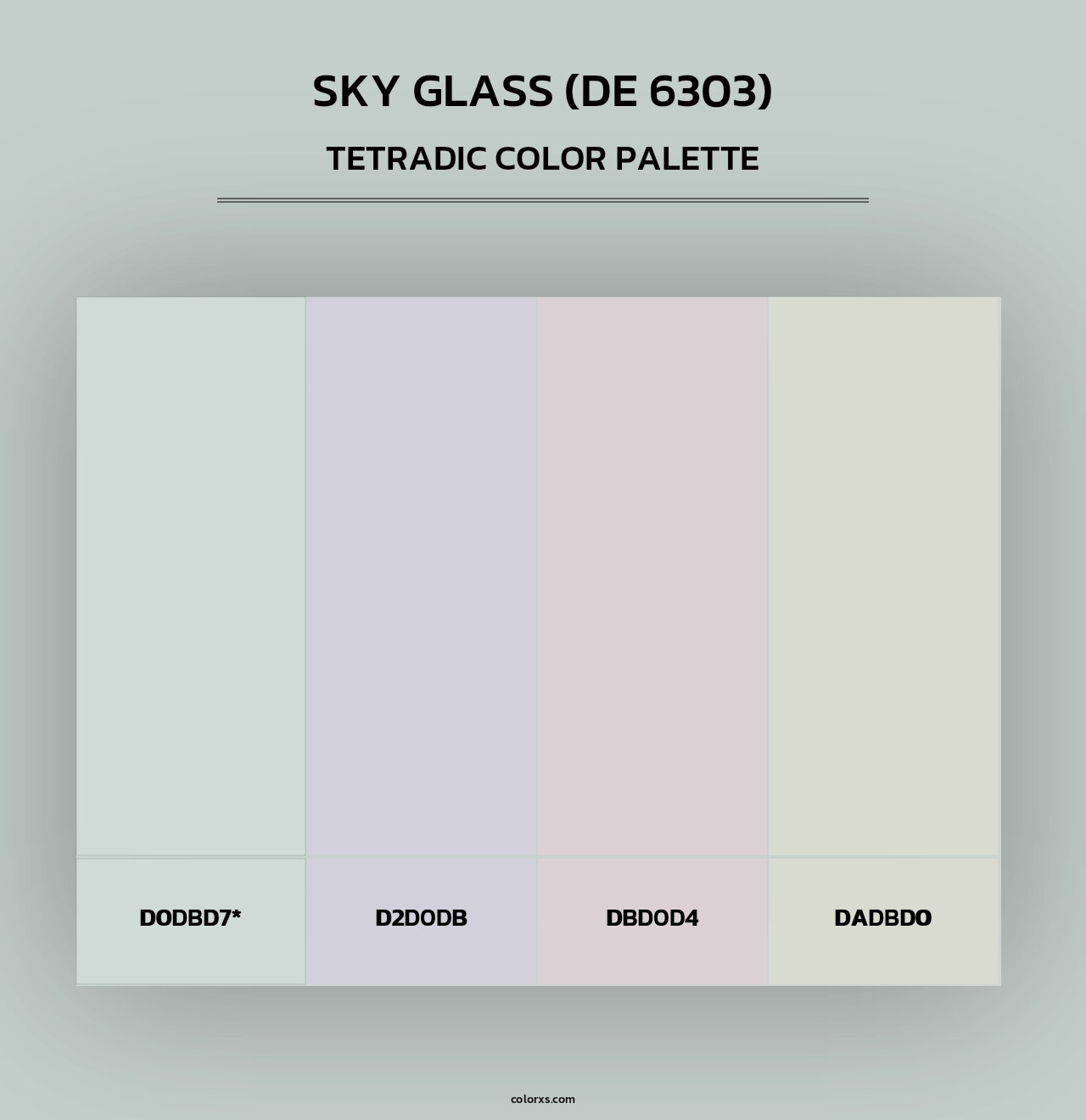 Sky Glass (DE 6303) - Tetradic Color Palette
