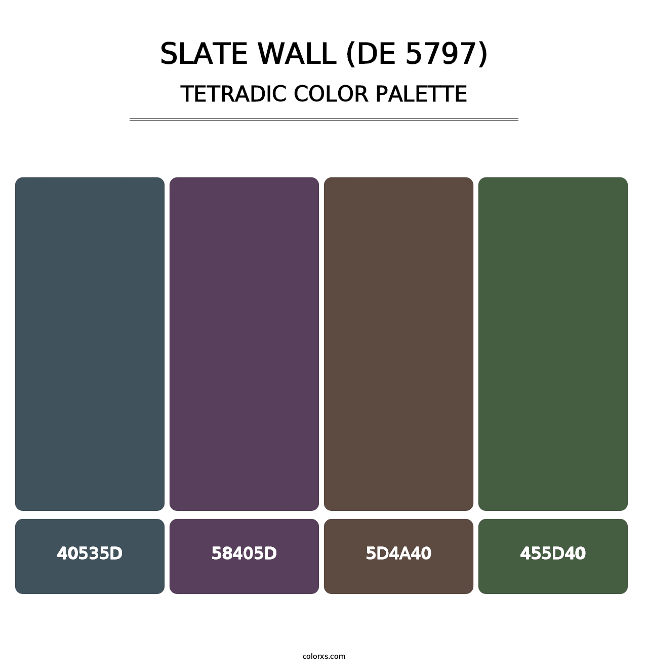 Slate Wall (DE 5797) - Tetradic Color Palette