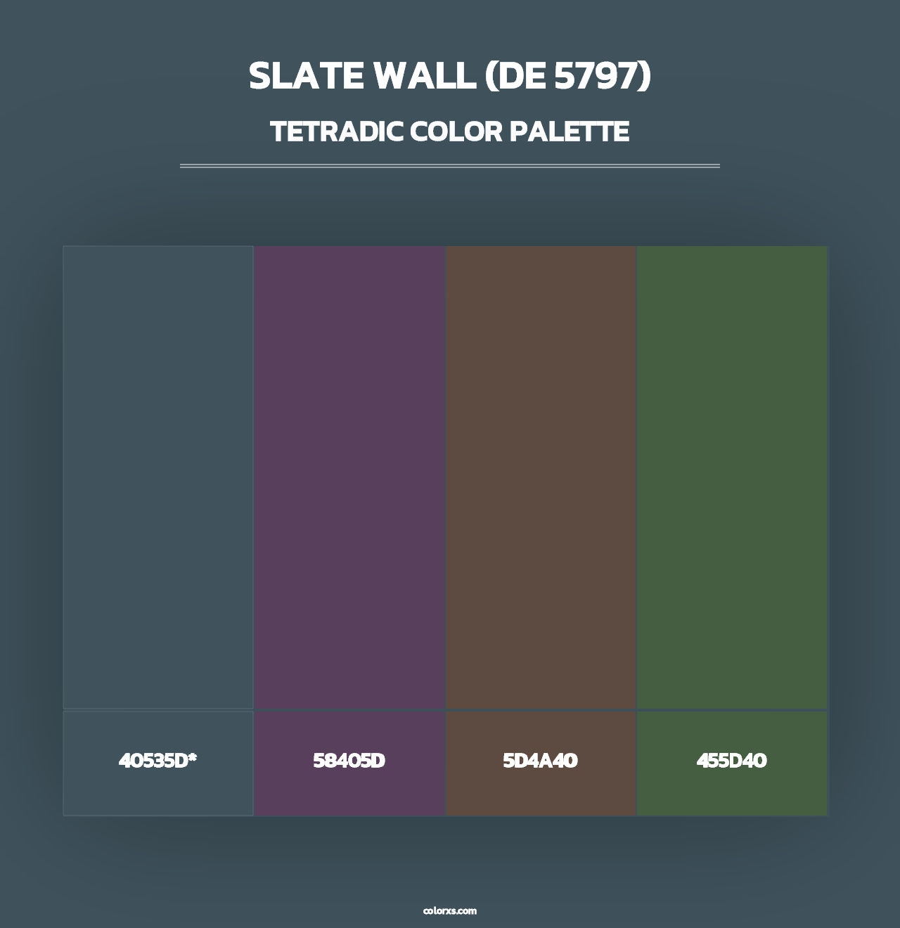 Slate Wall (DE 5797) - Tetradic Color Palette