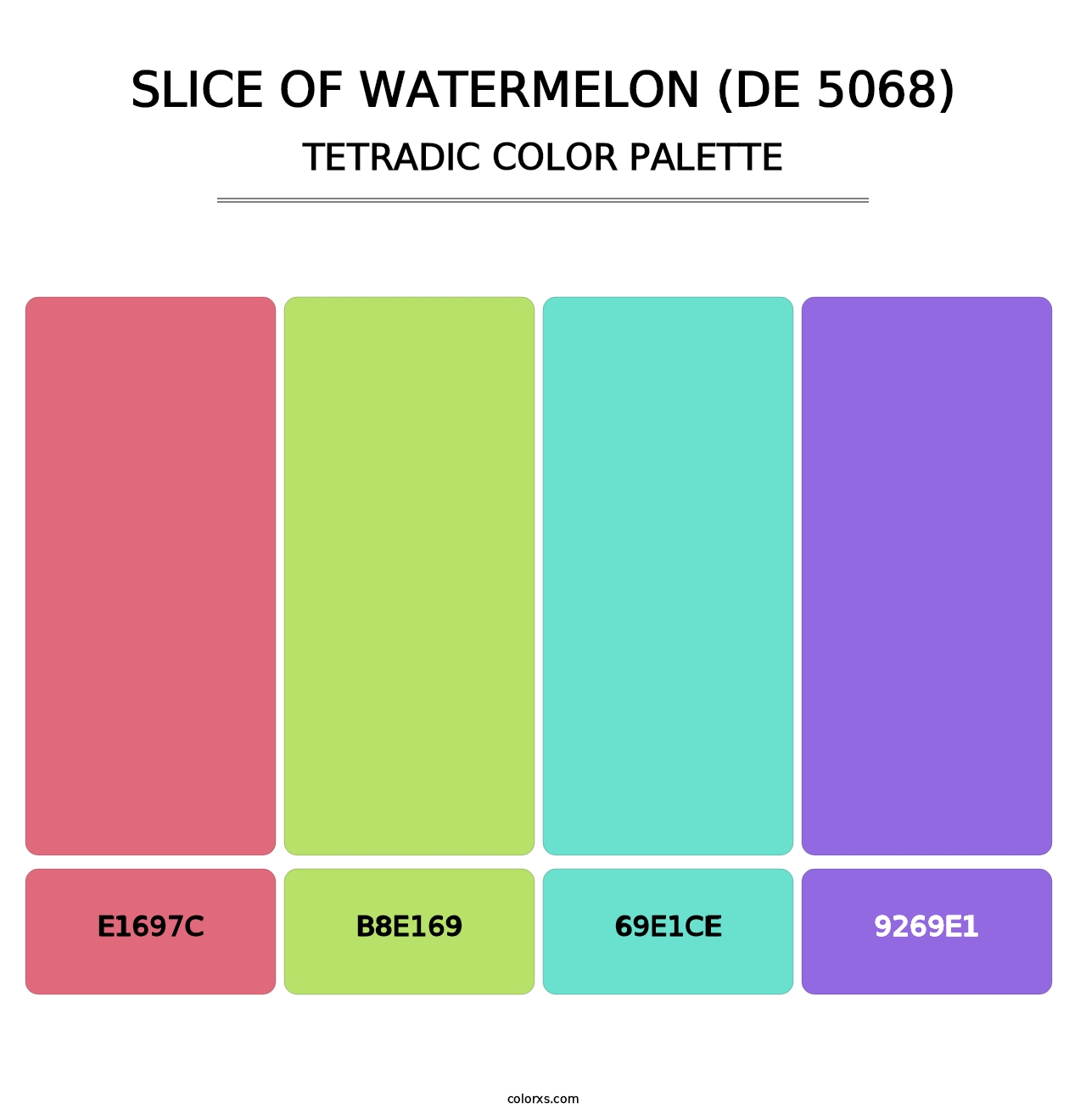 Slice of Watermelon (DE 5068) - Tetradic Color Palette