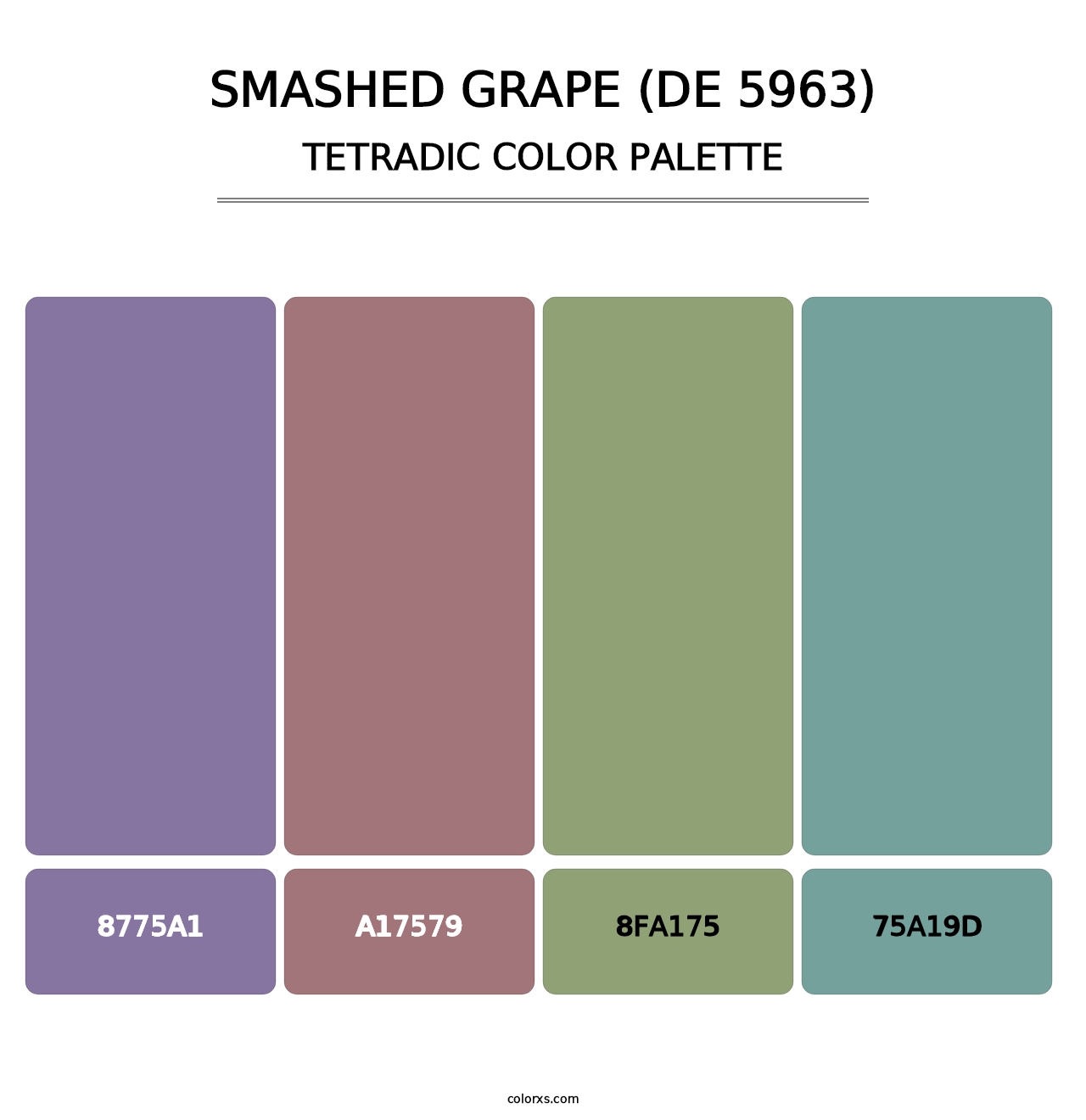 Smashed Grape (DE 5963) - Tetradic Color Palette