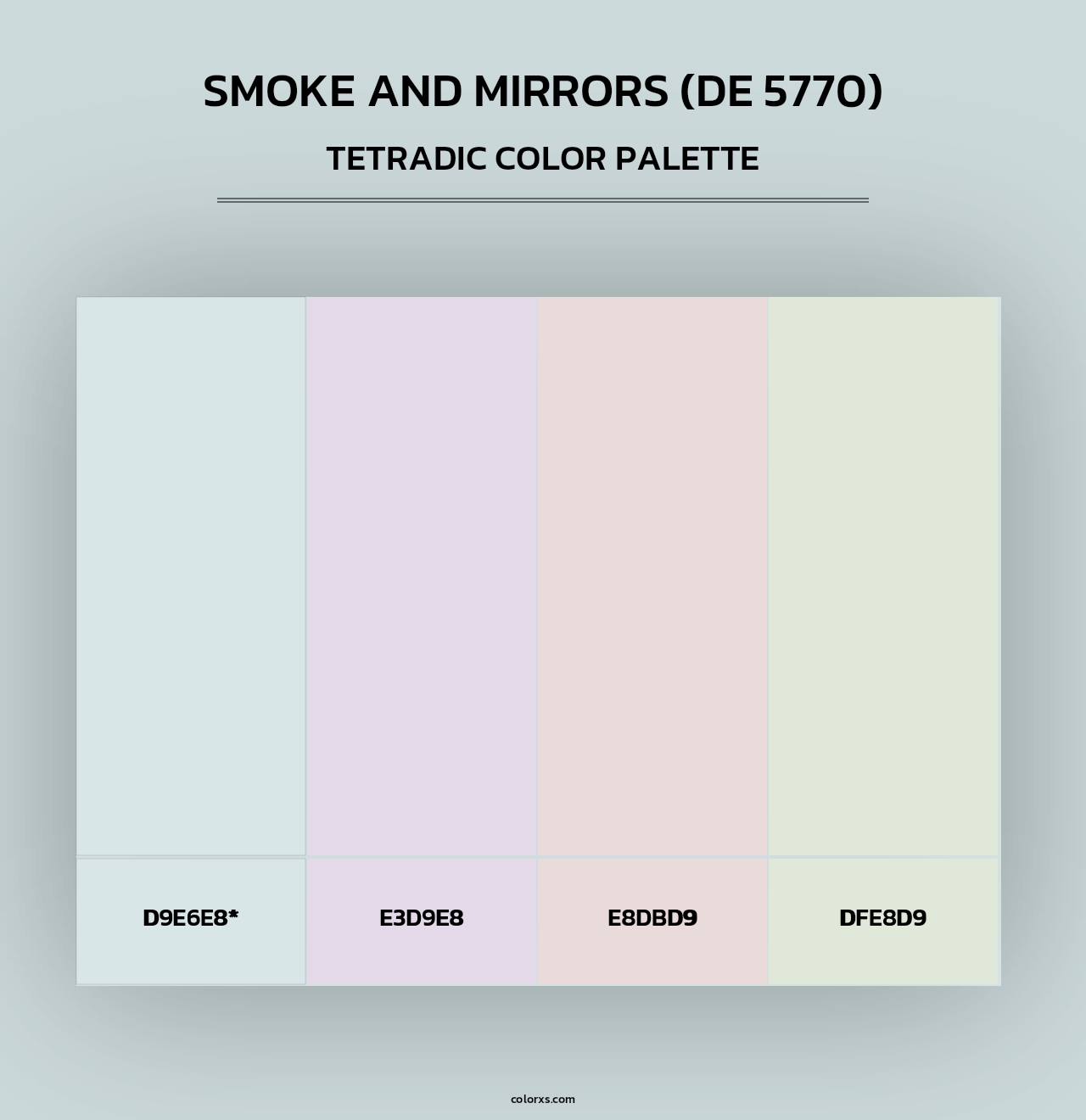 Smoke and Mirrors (DE 5770) - Tetradic Color Palette