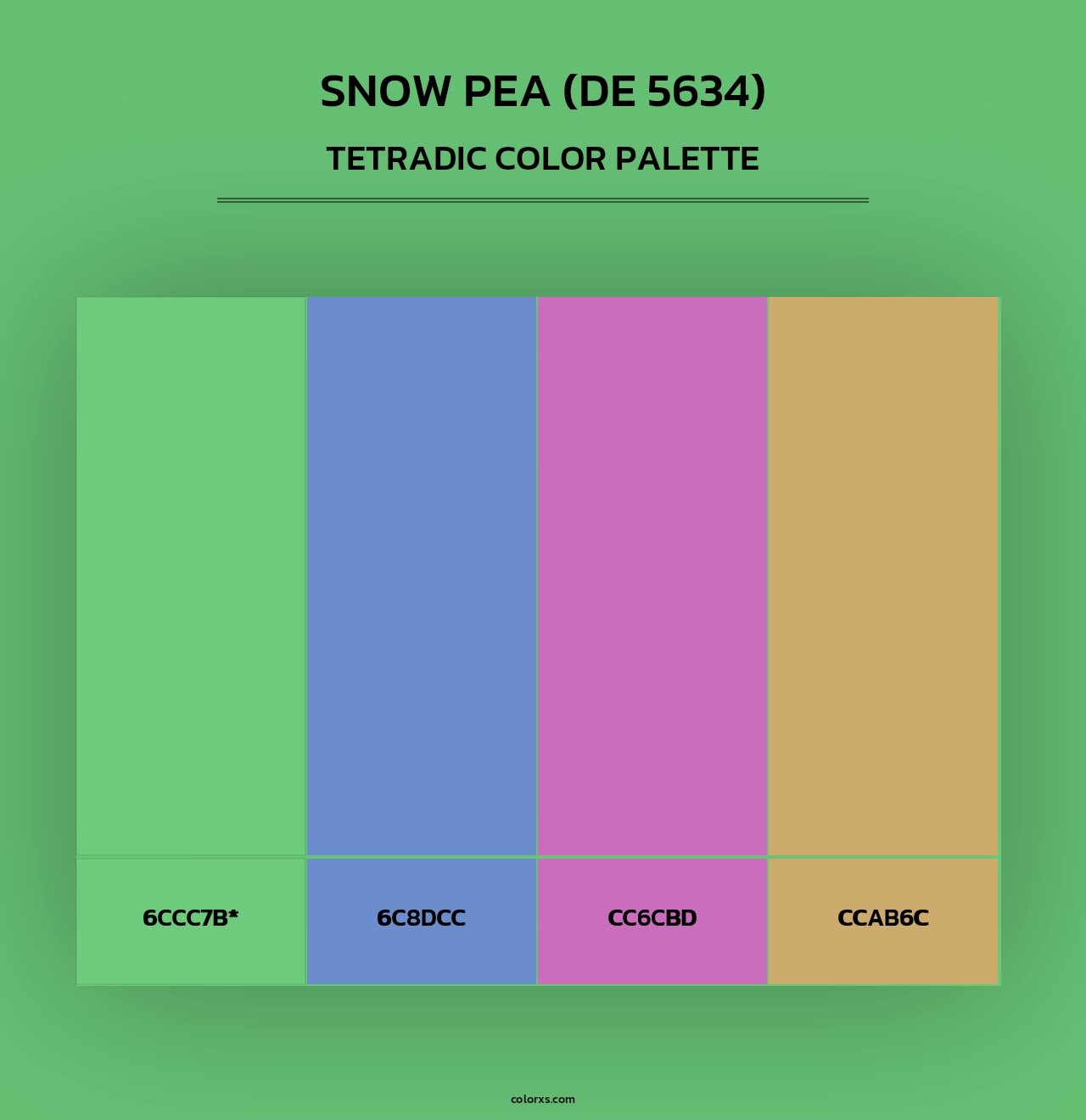 Snow Pea (DE 5634) - Tetradic Color Palette