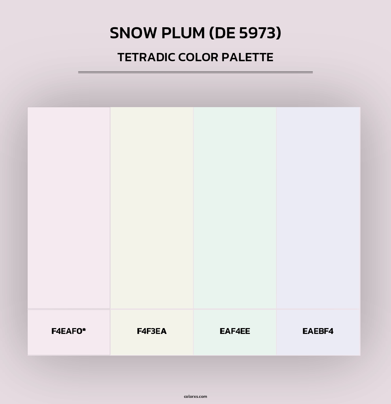 Snow Plum (DE 5973) - Tetradic Color Palette
