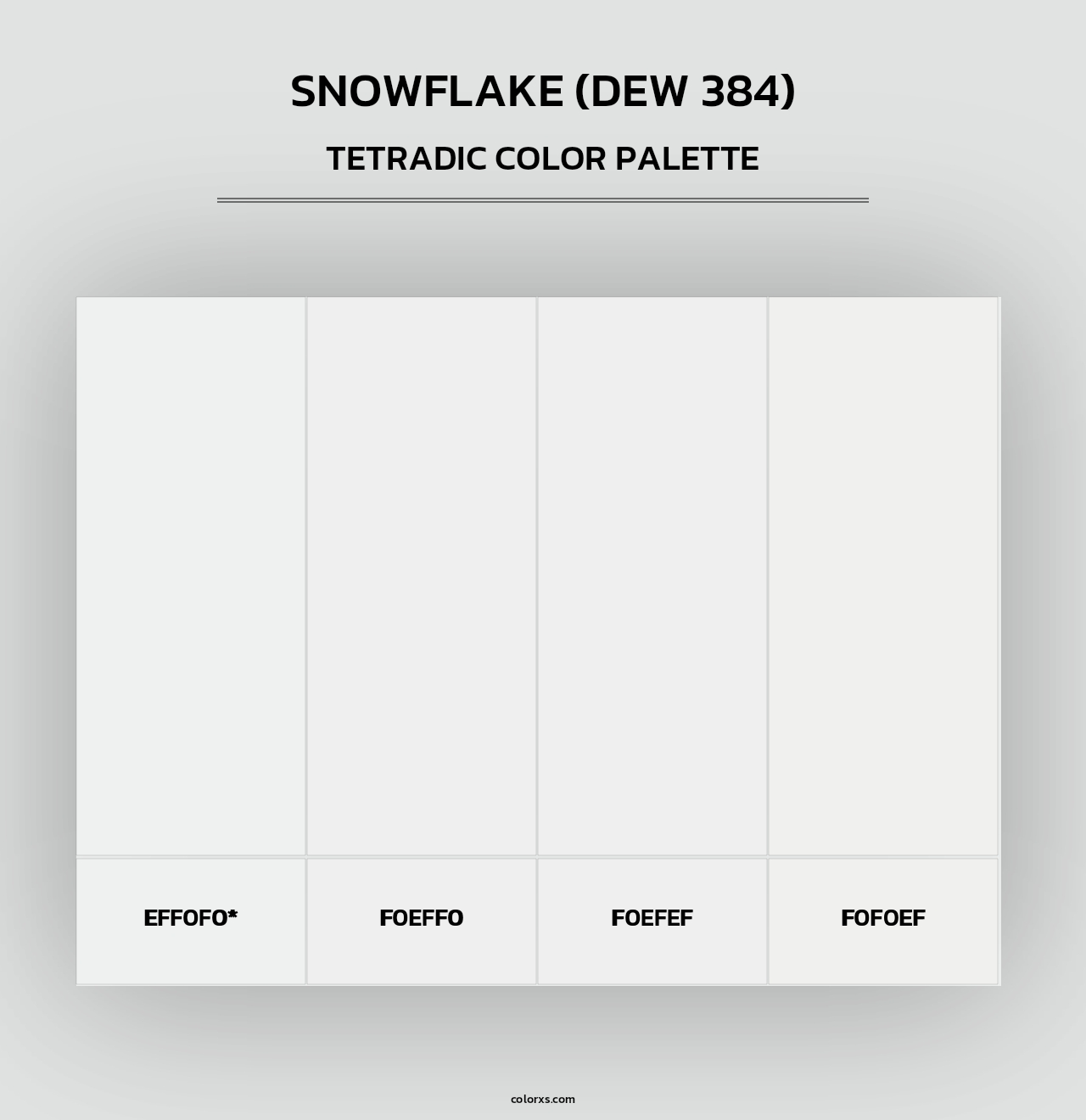 Snowflake (DEW 384) - Tetradic Color Palette