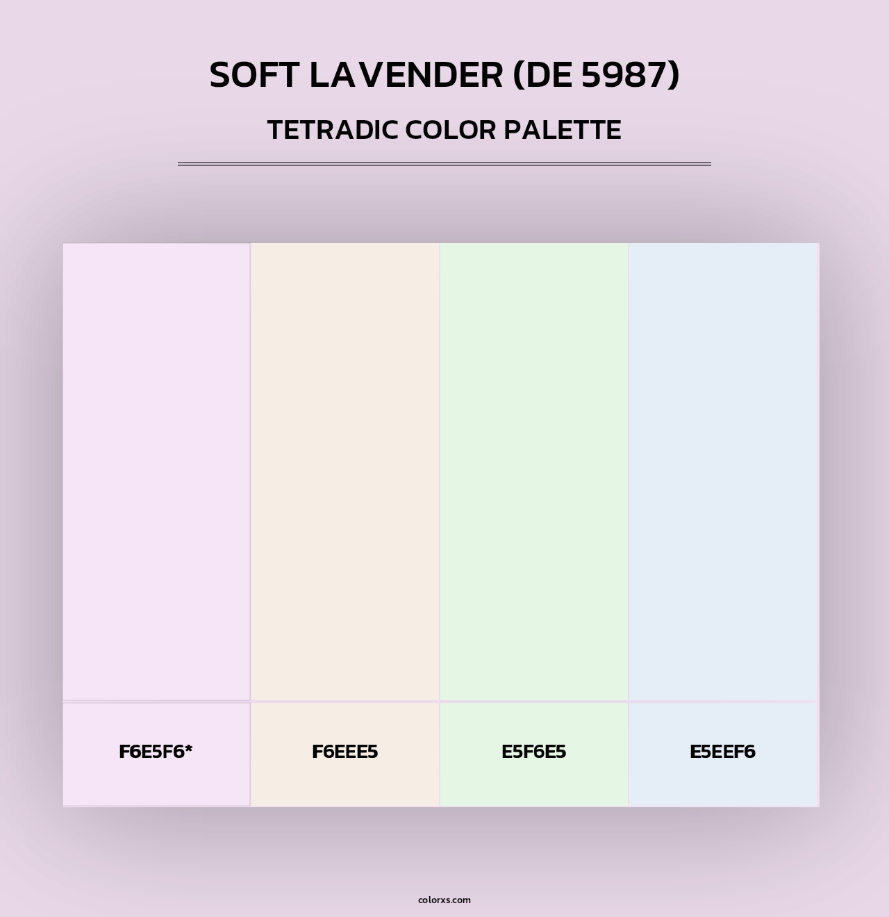 Soft Lavender (DE 5987) - Tetradic Color Palette
