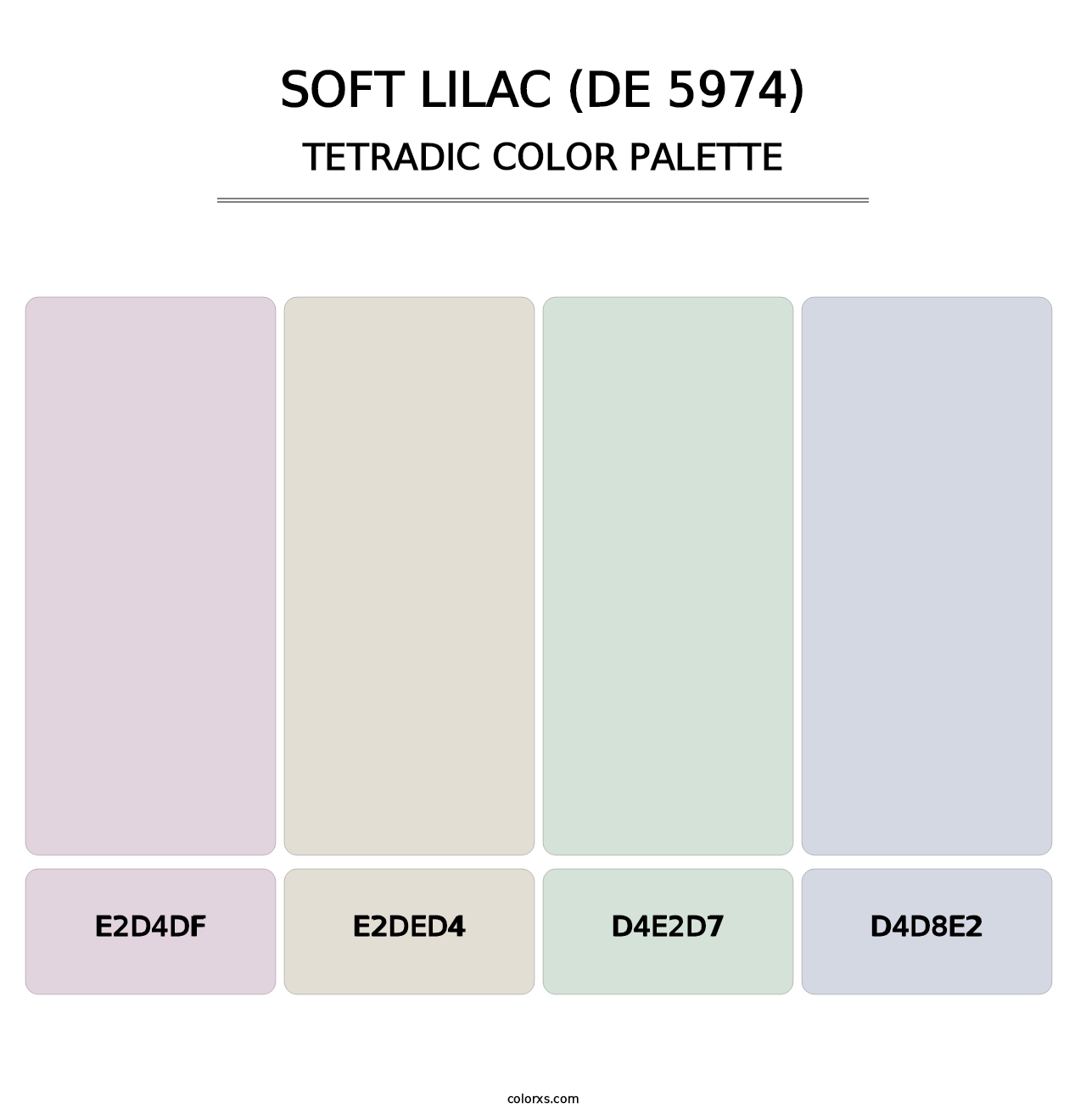 Soft Lilac (DE 5974) - Tetradic Color Palette