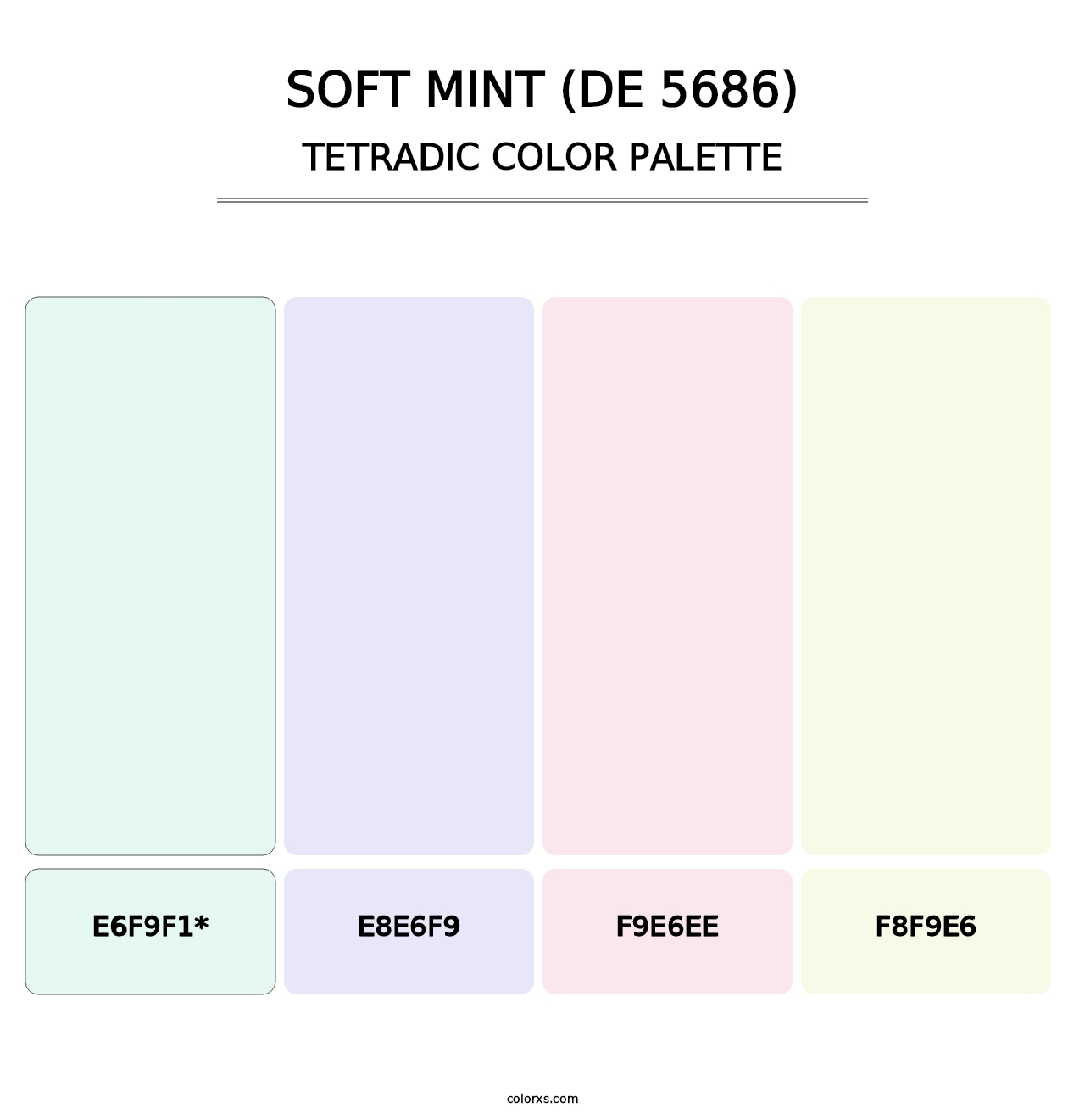 Soft Mint (DE 5686) - Tetradic Color Palette