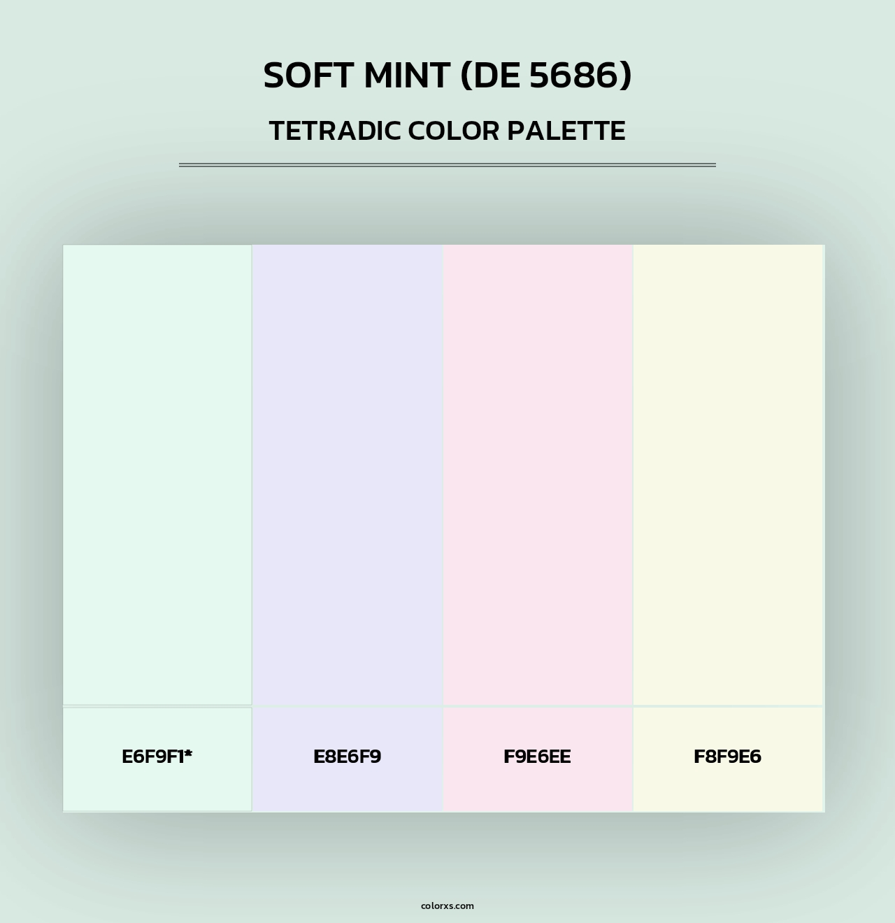 Soft Mint (DE 5686) - Tetradic Color Palette
