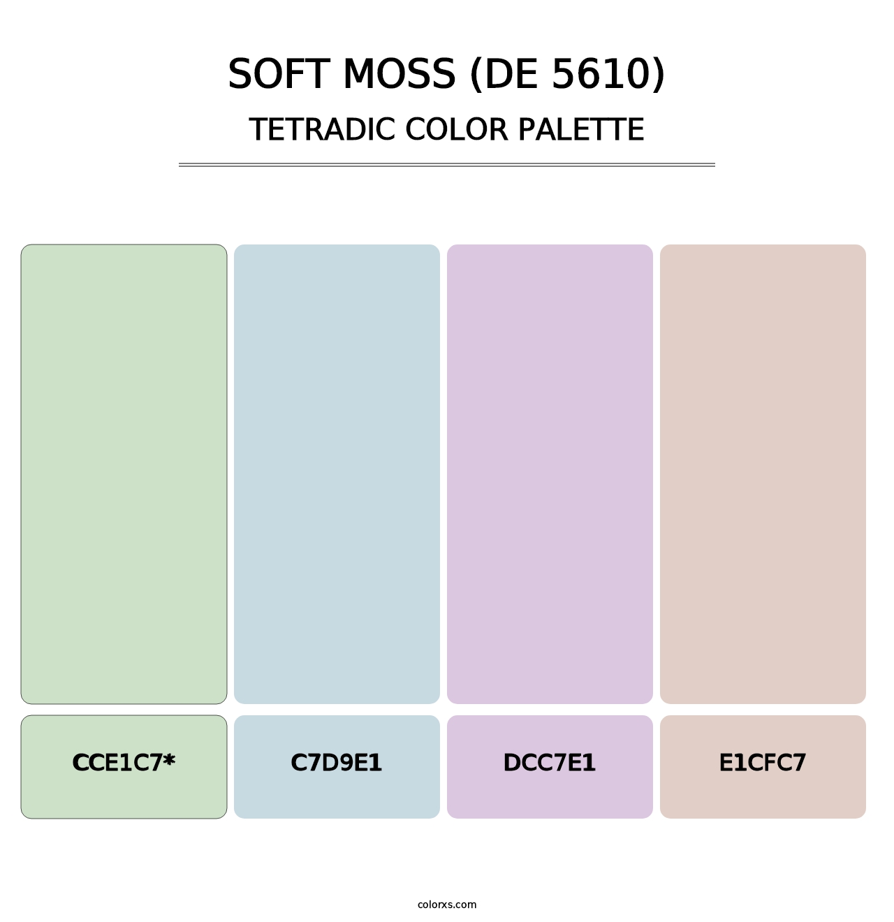 Soft Moss (DE 5610) - Tetradic Color Palette