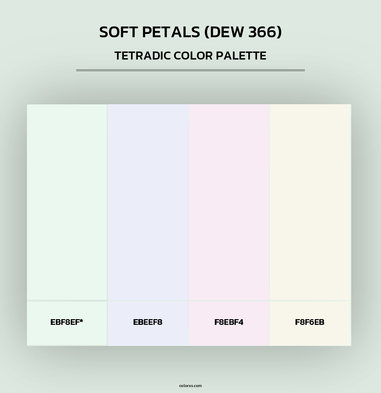 Soft Petals (DEW 366) - Tetradic Color Palette