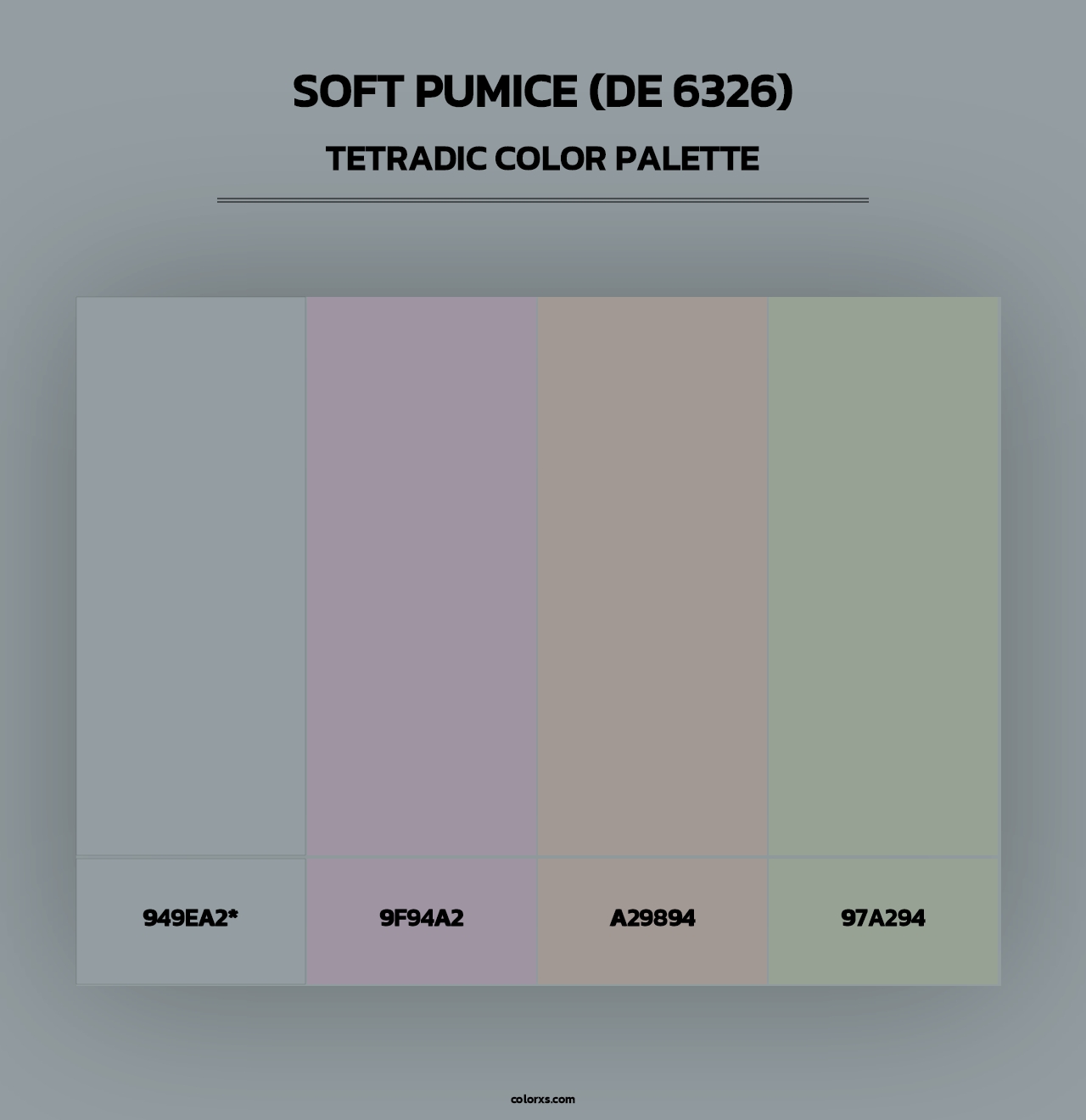 Soft Pumice (DE 6326) - Tetradic Color Palette