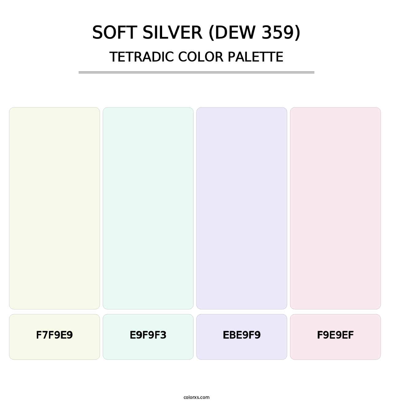 Soft Silver (DEW 359) - Tetradic Color Palette