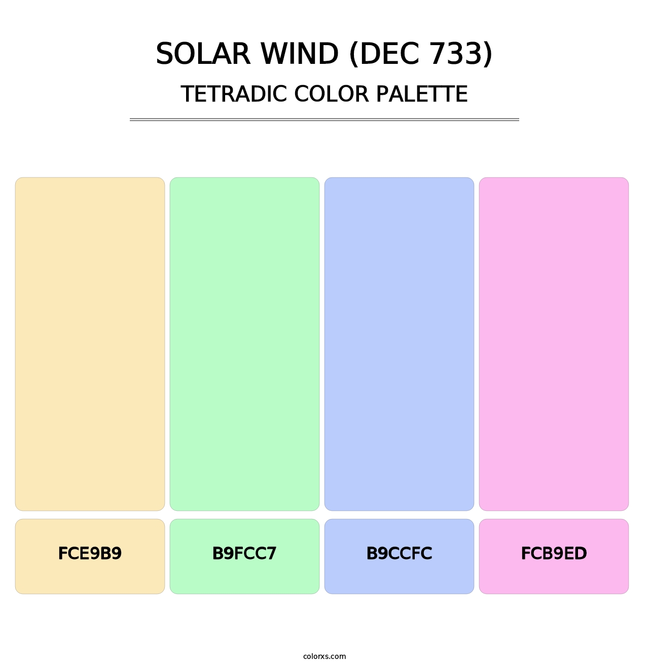 Solar Wind (DEC 733) - Tetradic Color Palette