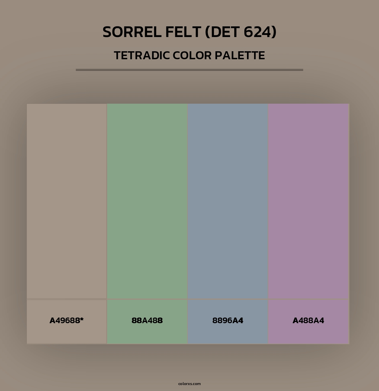 Sorrel Felt (DET 624) - Tetradic Color Palette