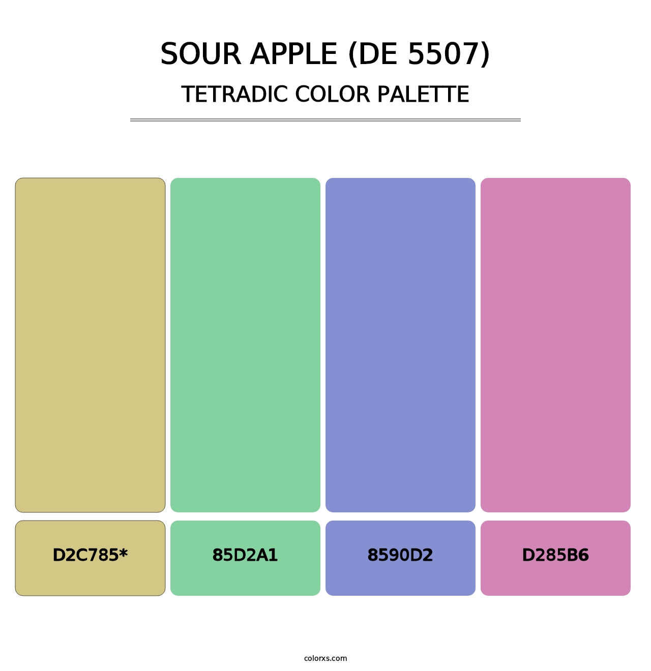Sour Apple (DE 5507) - Tetradic Color Palette
