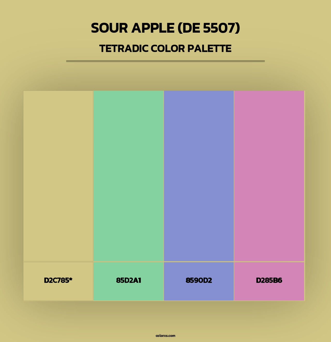 Sour Apple (DE 5507) - Tetradic Color Palette