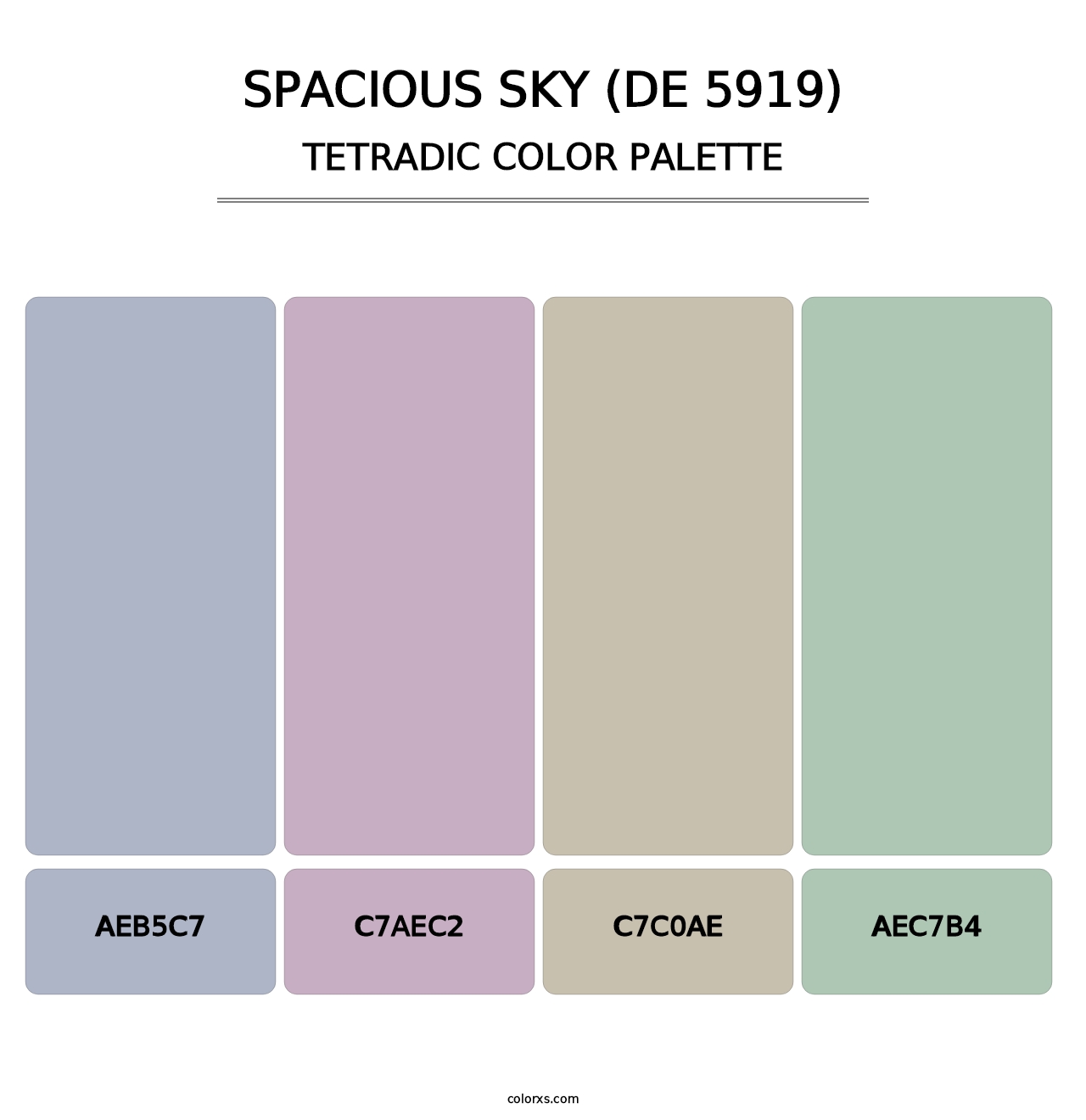 Spacious Sky (DE 5919) - Tetradic Color Palette