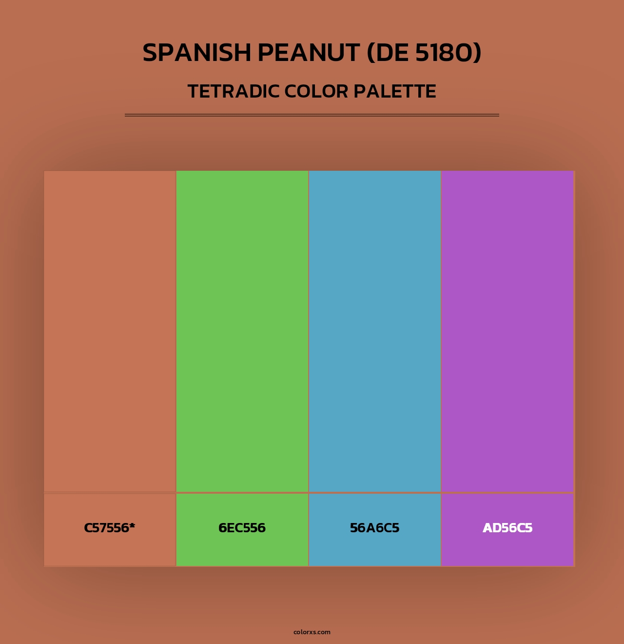 Spanish Peanut (DE 5180) - Tetradic Color Palette