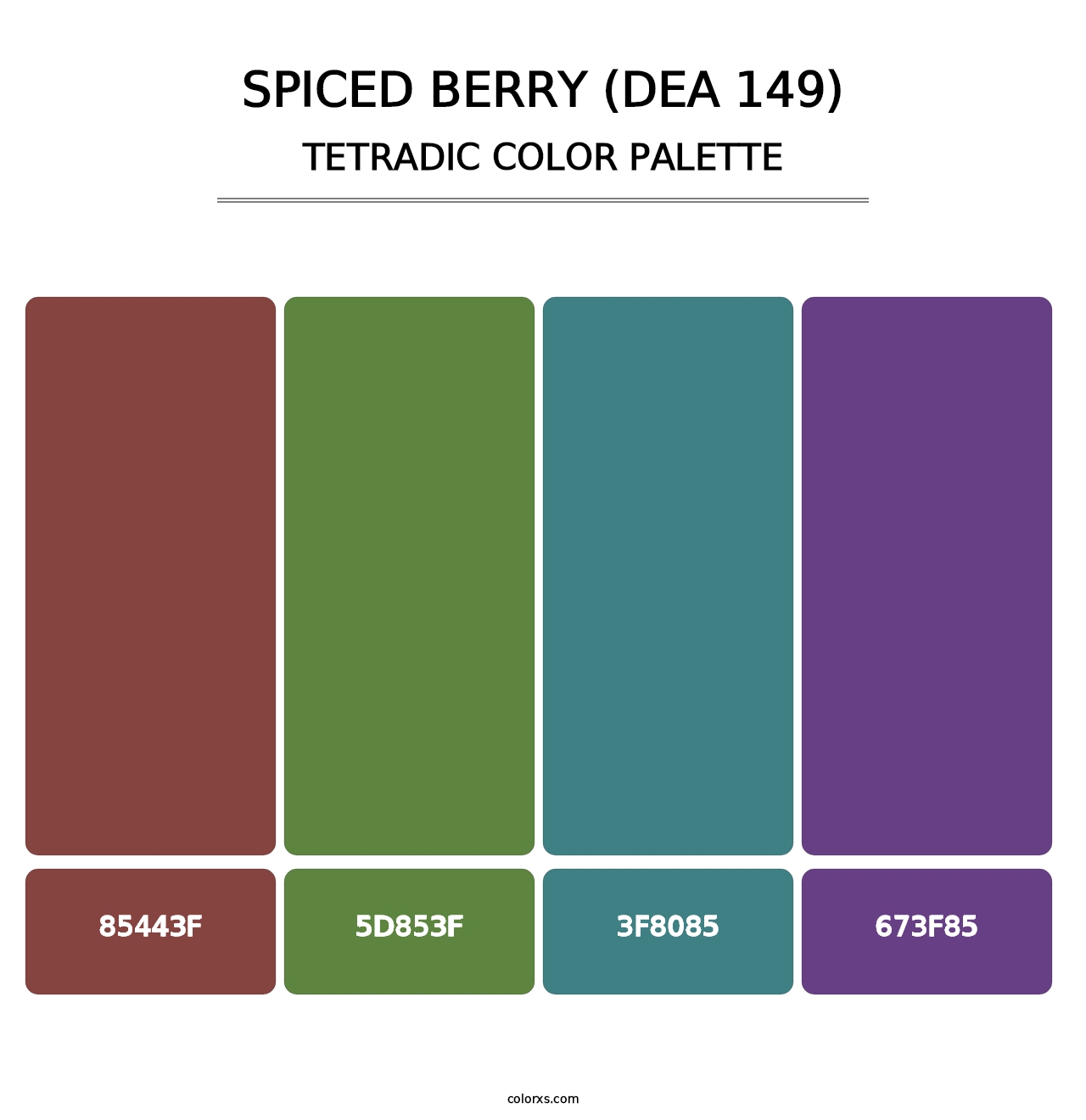 Spiced Berry (DEA 149) - Tetradic Color Palette