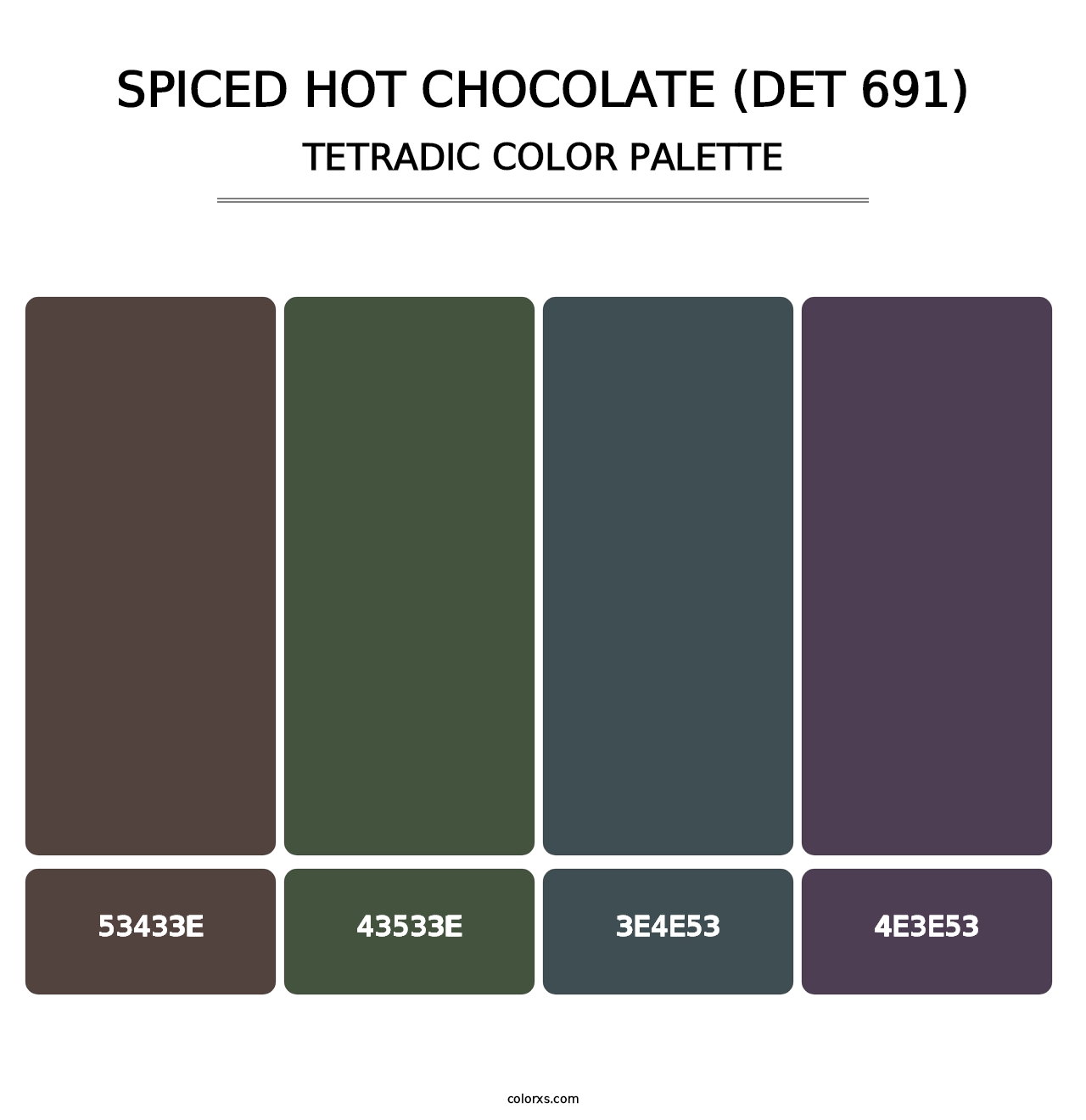 Spiced Hot Chocolate (DET 691) - Tetradic Color Palette