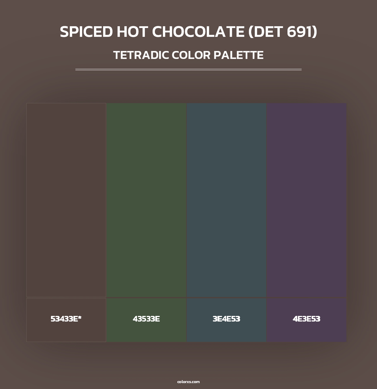 Spiced Hot Chocolate (DET 691) - Tetradic Color Palette