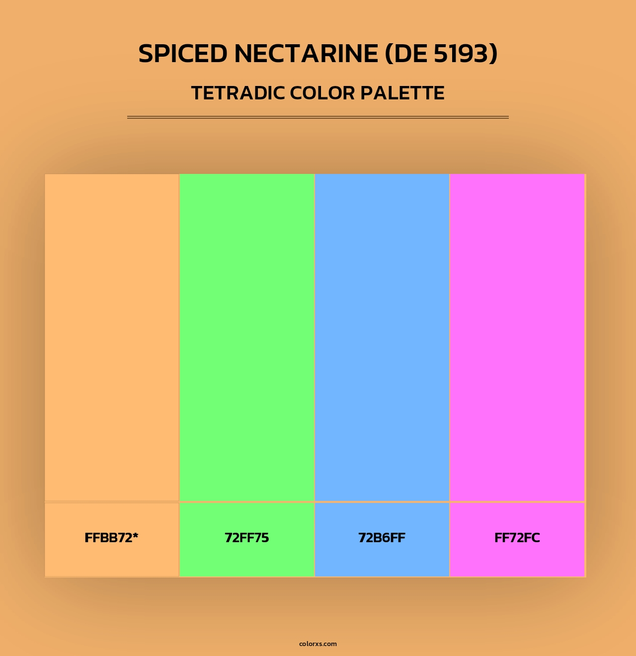 Spiced Nectarine (DE 5193) - Tetradic Color Palette