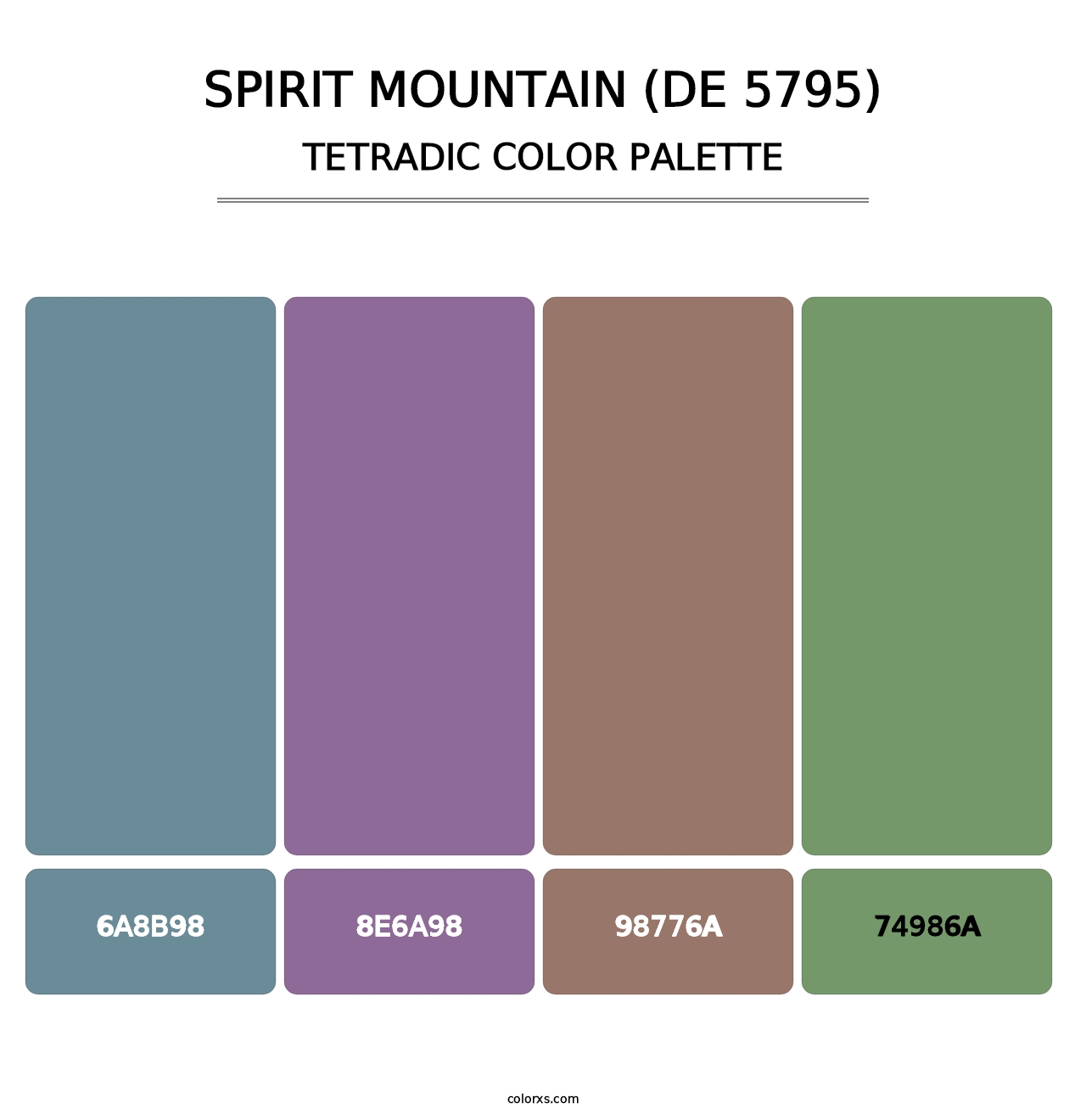 Spirit Mountain (DE 5795) - Tetradic Color Palette