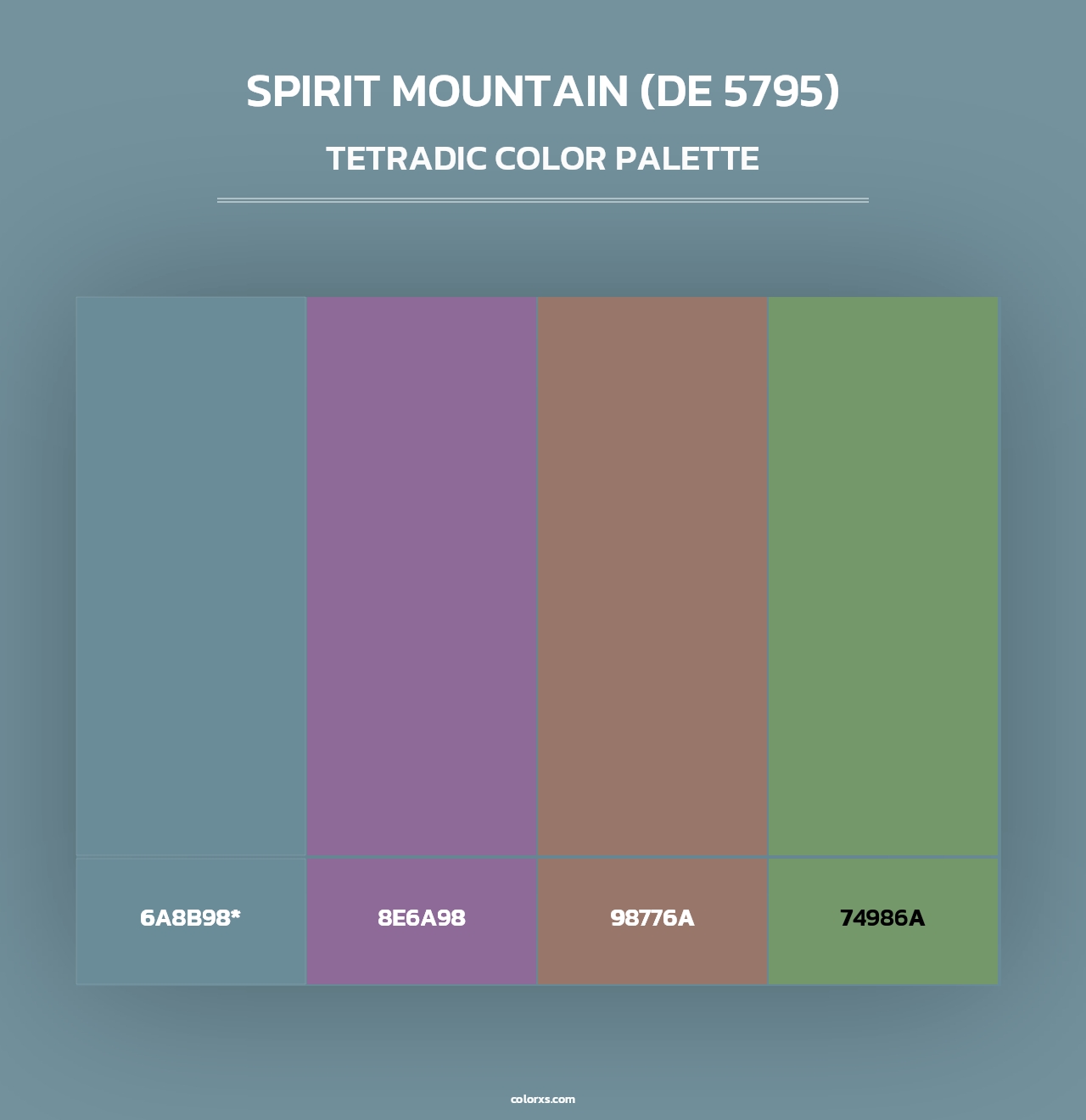 Spirit Mountain (DE 5795) - Tetradic Color Palette