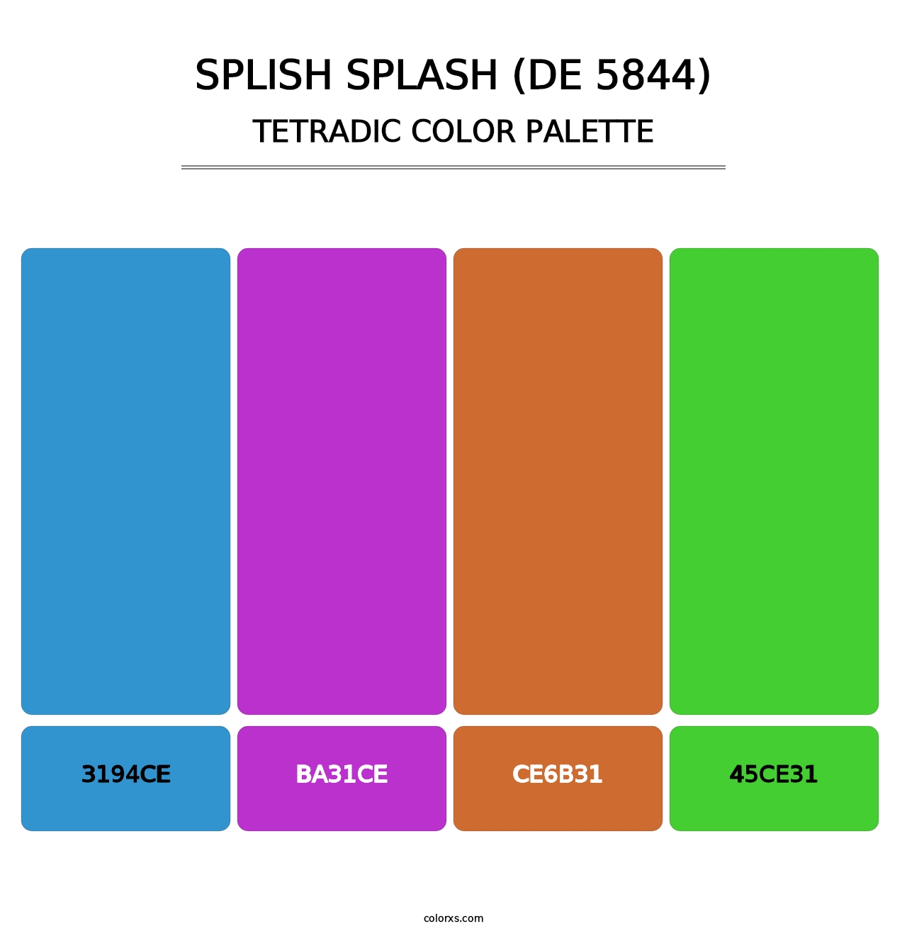 Splish Splash (DE 5844) - Tetradic Color Palette
