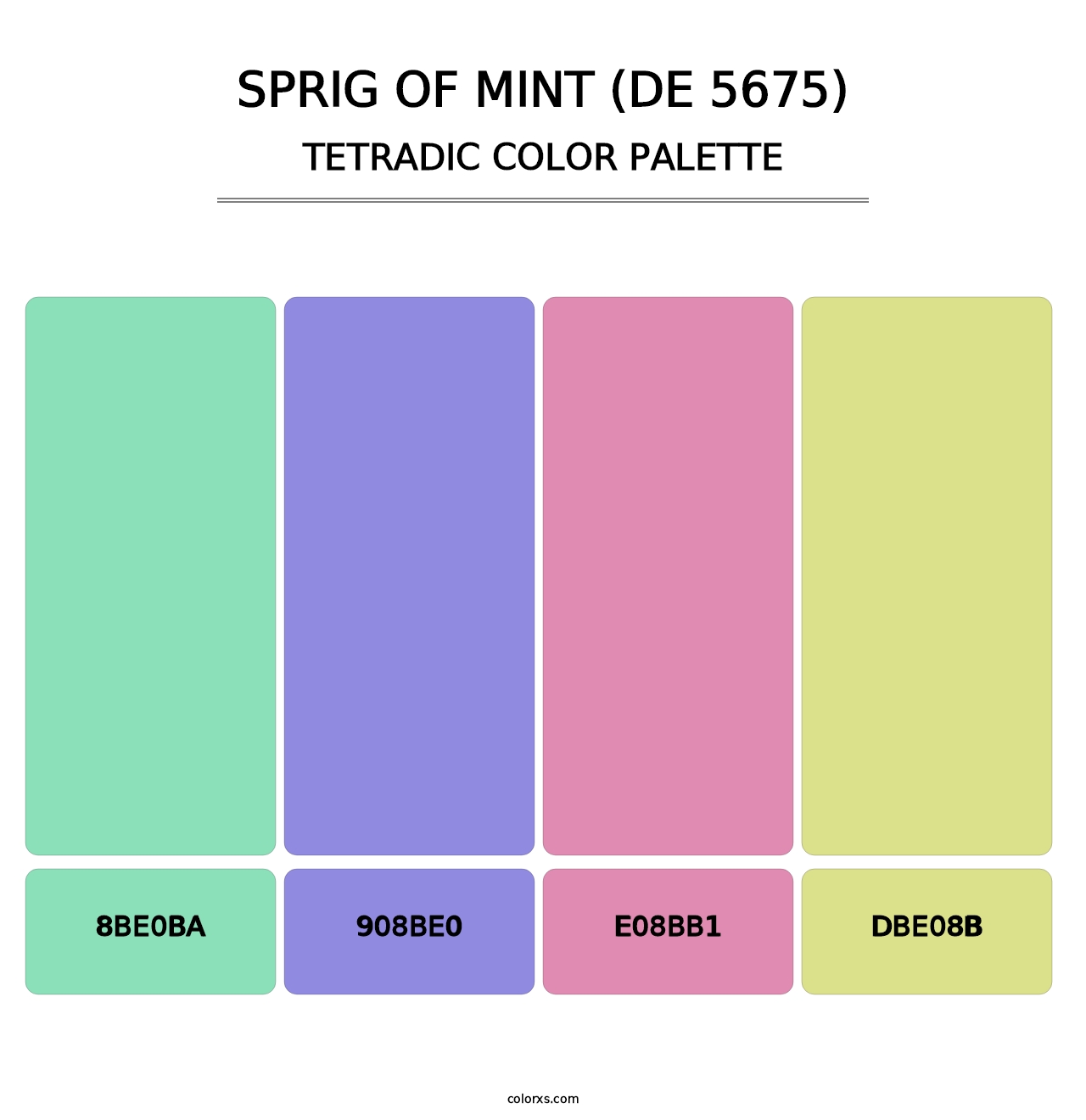 Sprig of Mint (DE 5675) - Tetradic Color Palette