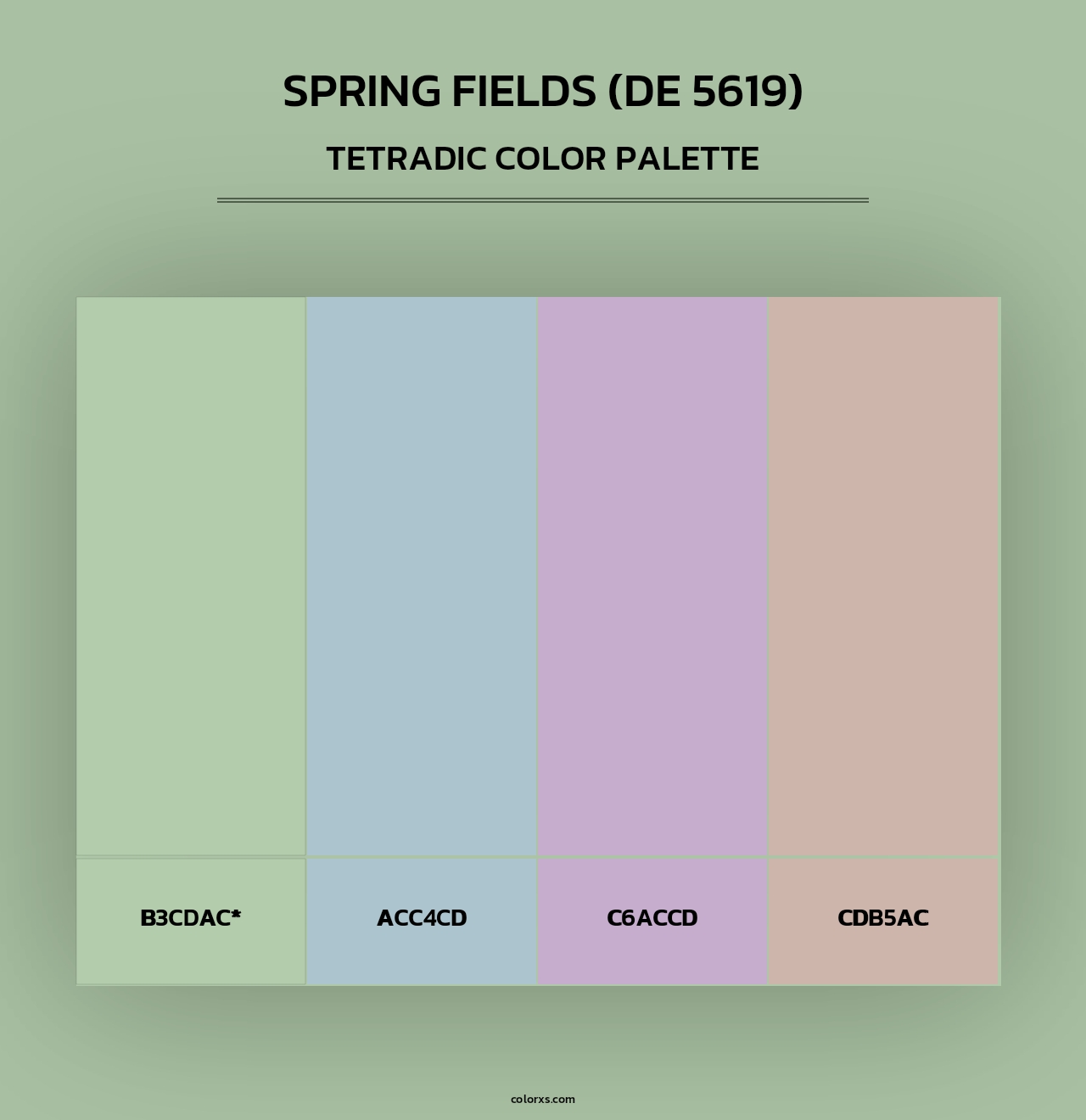 Spring Fields (DE 5619) - Tetradic Color Palette