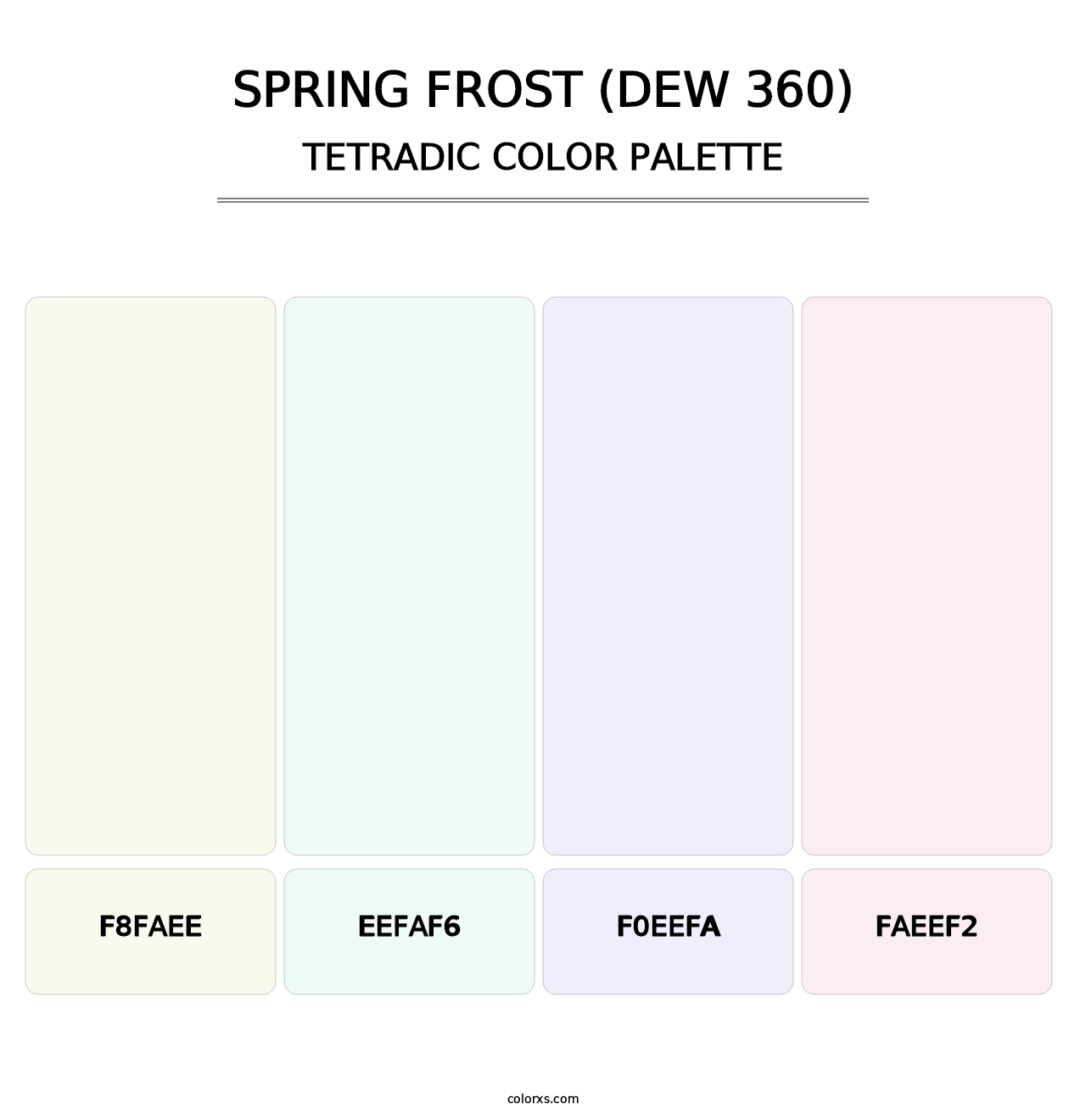 Spring Frost (DEW 360) - Tetradic Color Palette