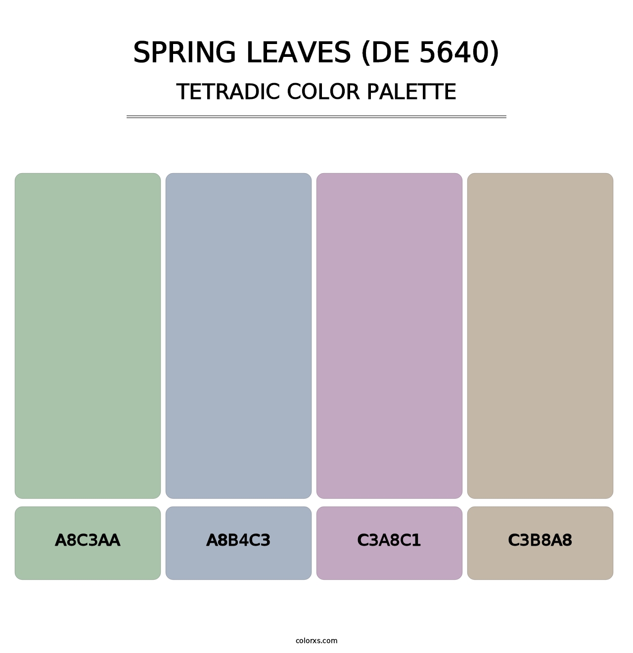 Spring Leaves (DE 5640) - Tetradic Color Palette