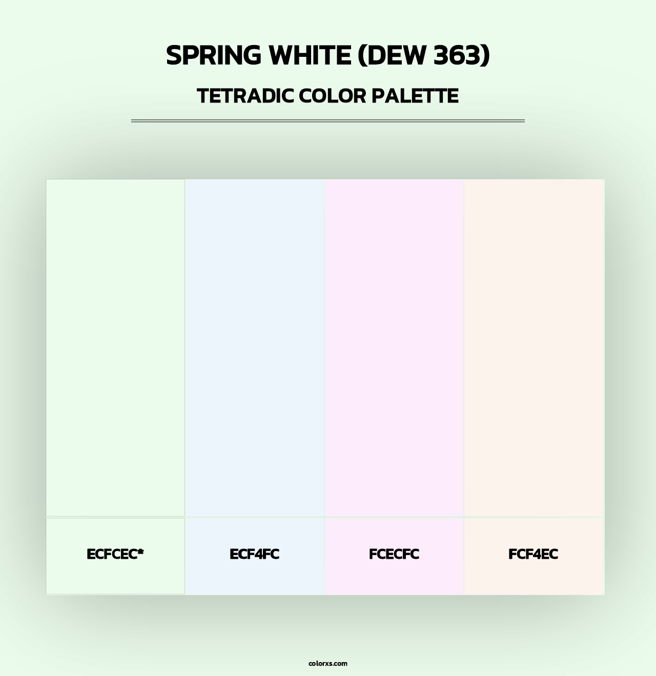 Spring White (DEW 363) - Tetradic Color Palette