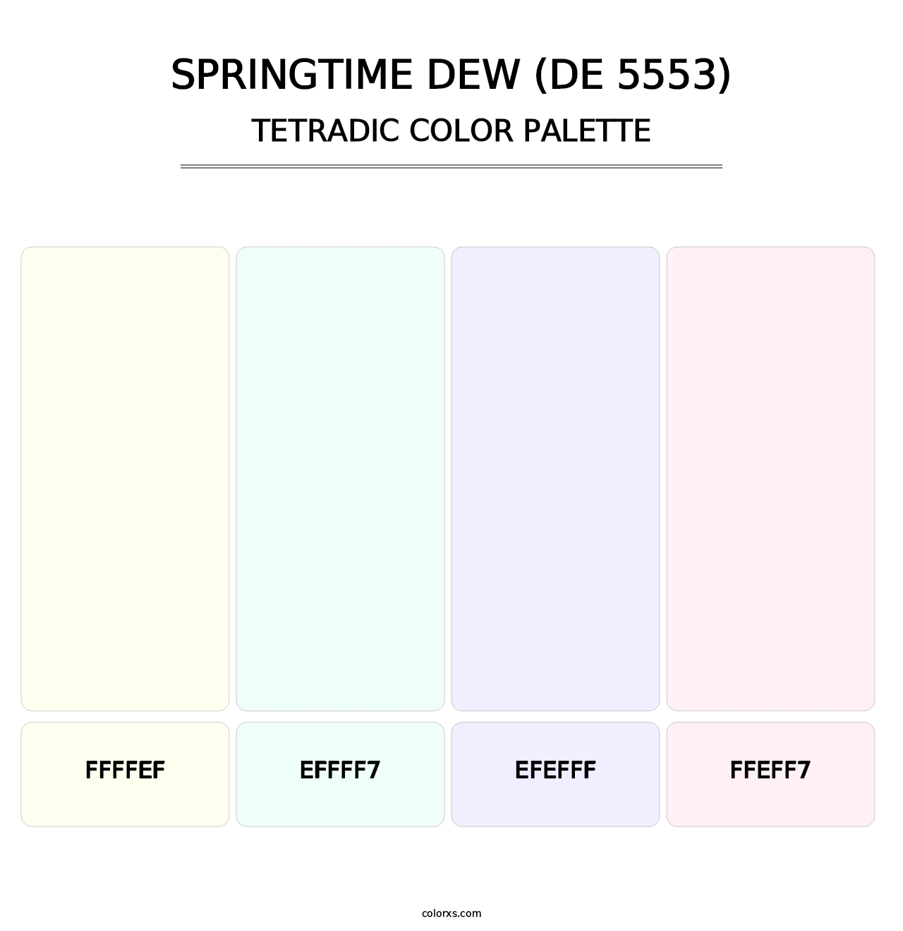 Springtime Dew (DE 5553) - Tetradic Color Palette