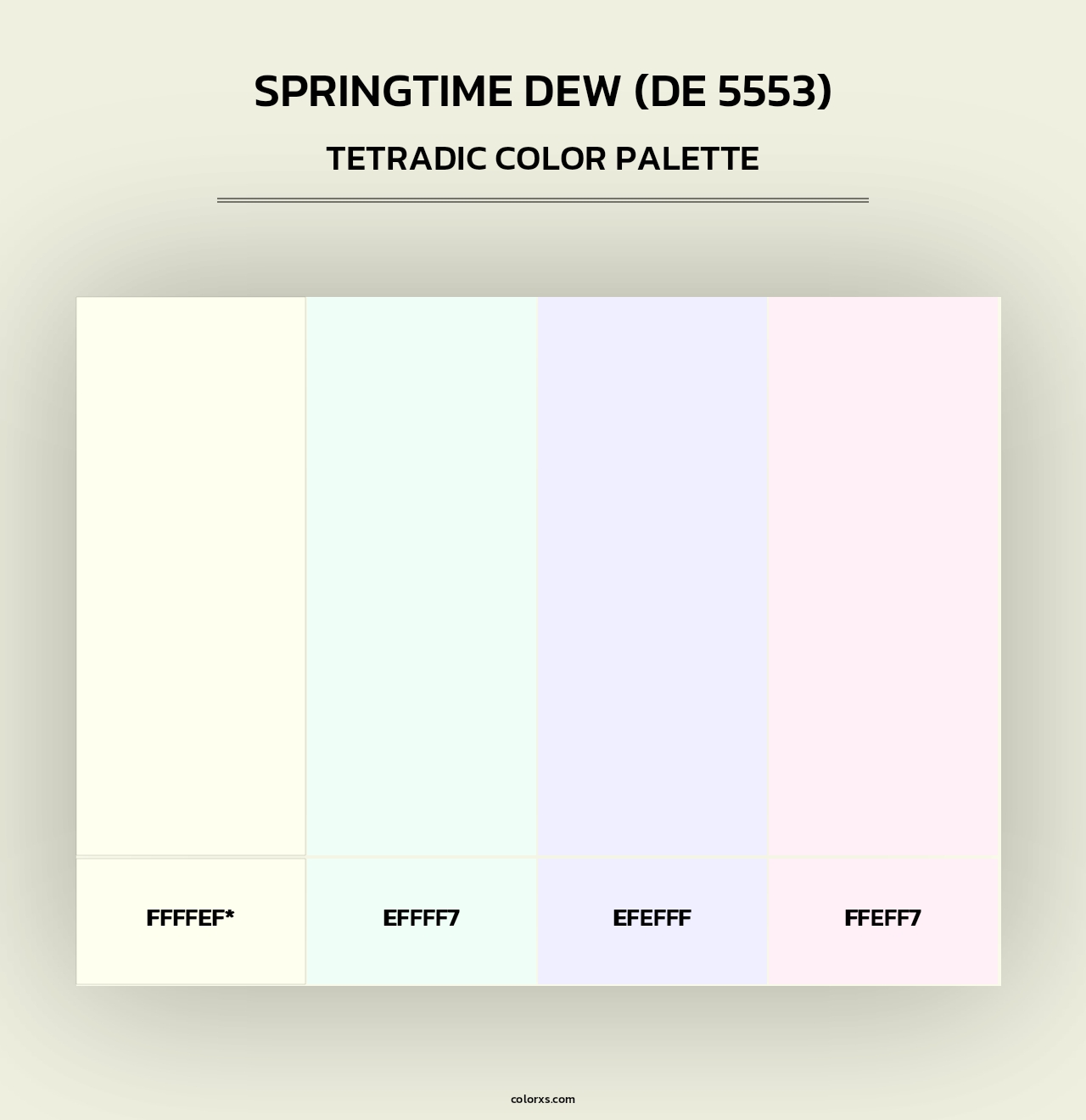 Springtime Dew (DE 5553) - Tetradic Color Palette