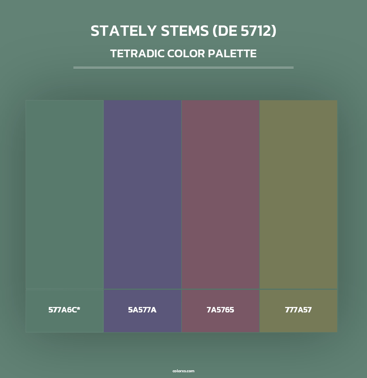 Stately Stems (DE 5712) - Tetradic Color Palette