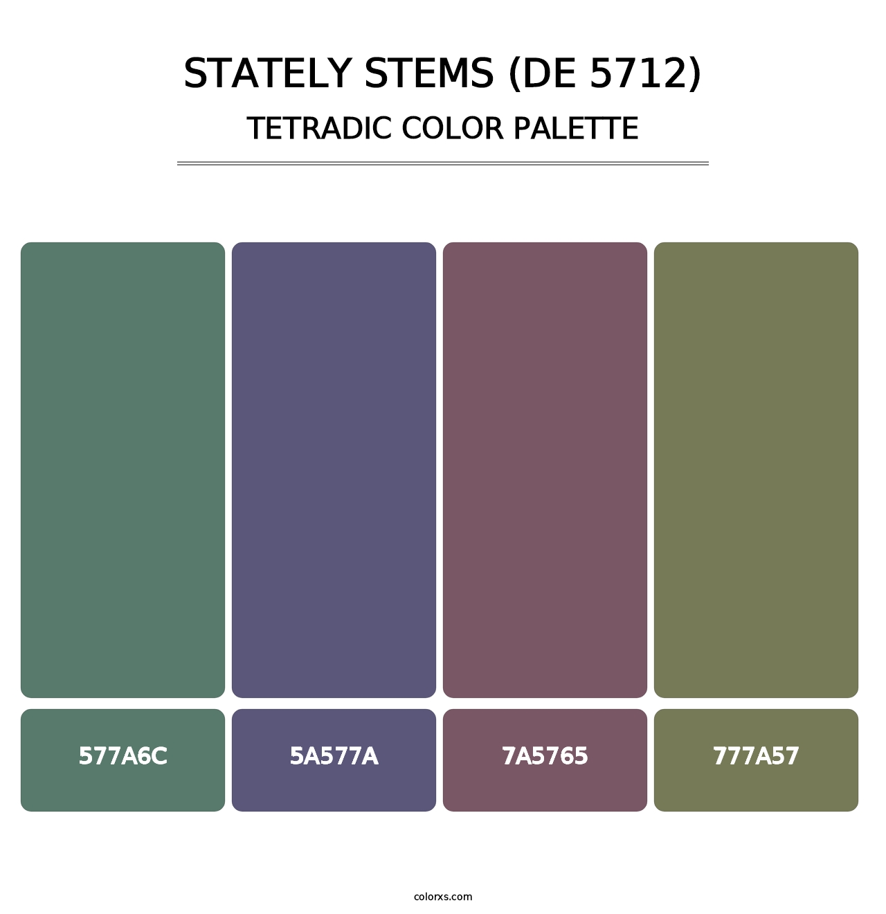 Stately Stems (DE 5712) - Tetradic Color Palette