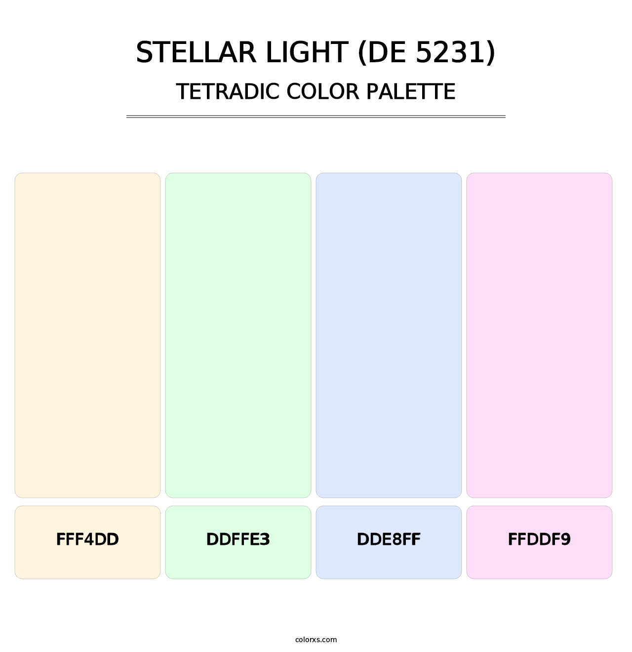 Stellar Light (DE 5231) - Tetradic Color Palette