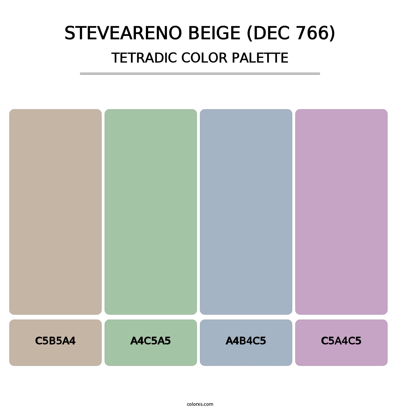Steveareno Beige (DEC 766) - Tetradic Color Palette